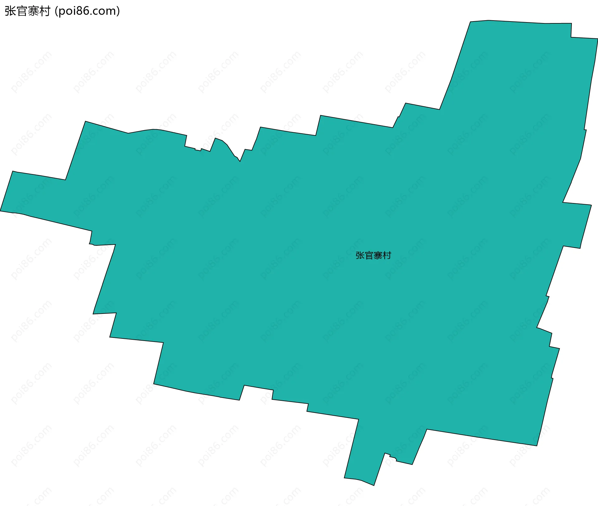 张官寨村边界地图
