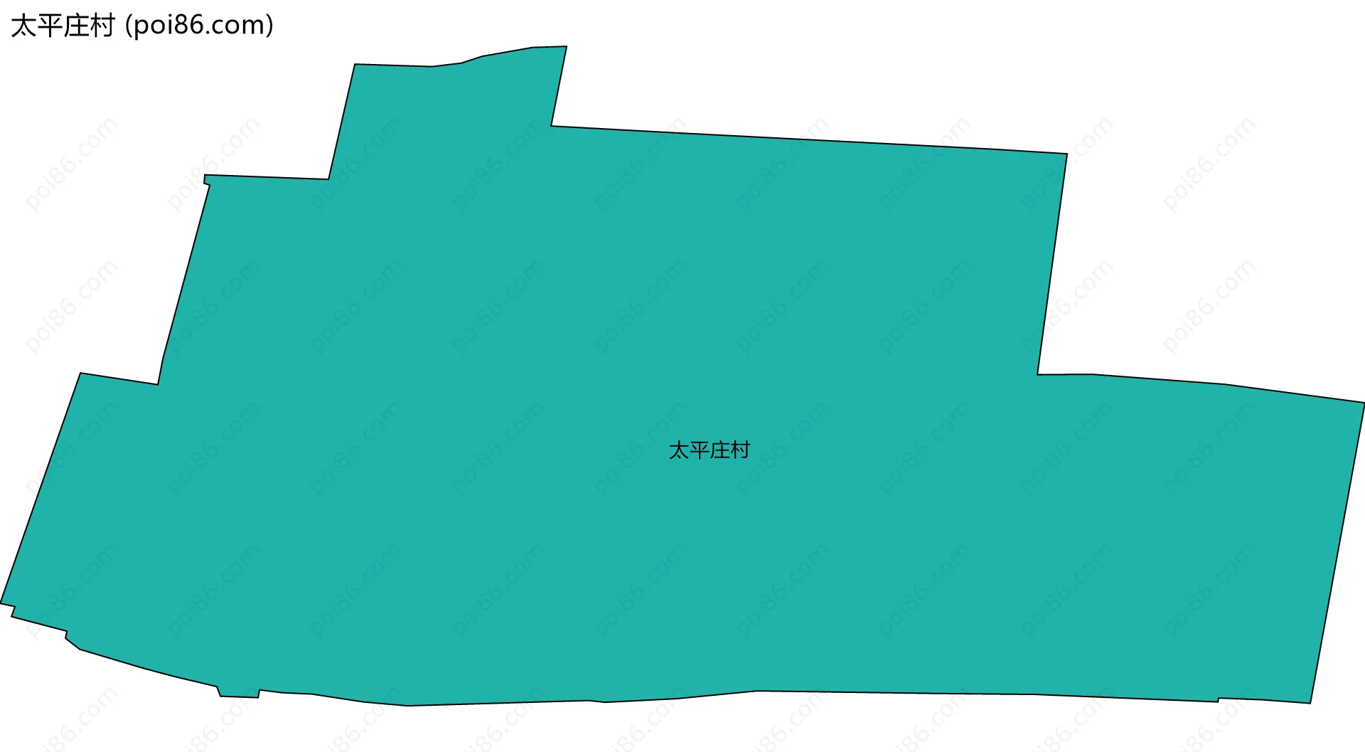 太平庄村边界地图