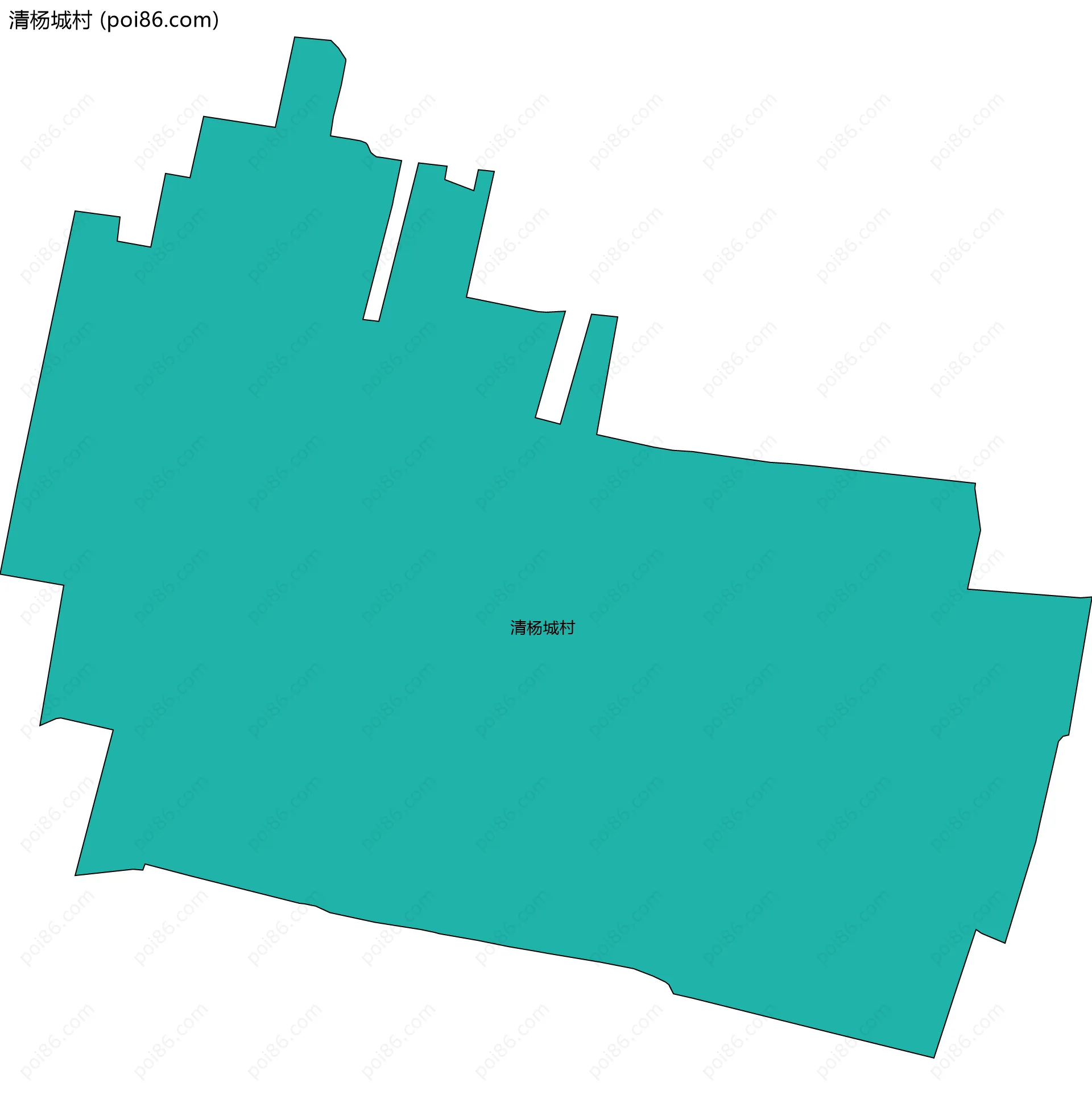 清杨城村边界地图