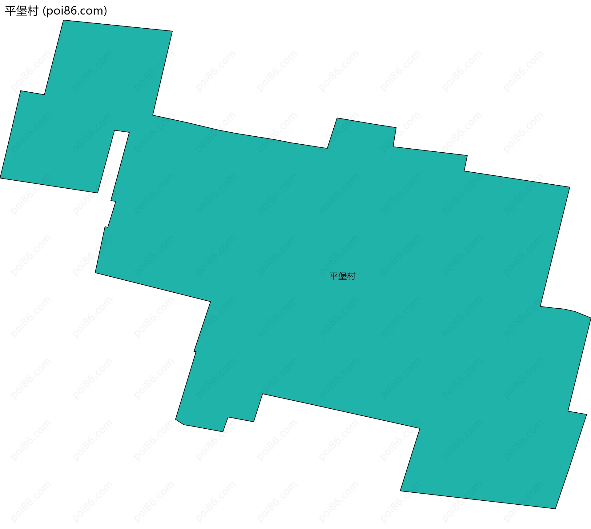 平堡村边界地图