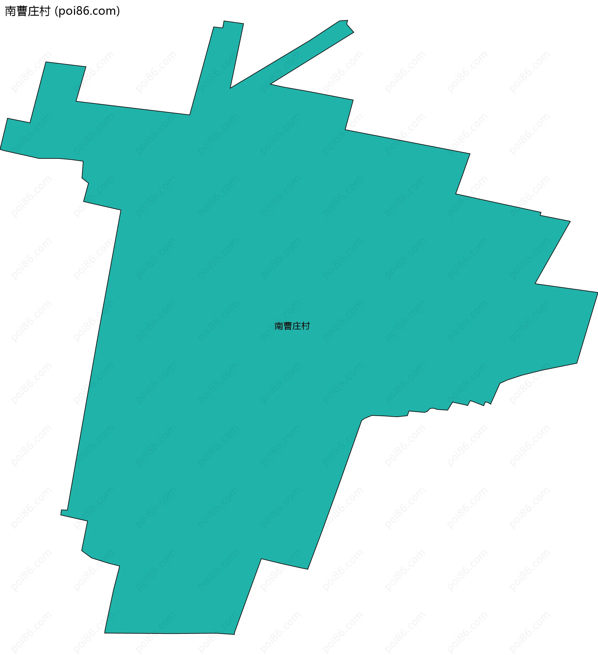 南曹庄村边界地图