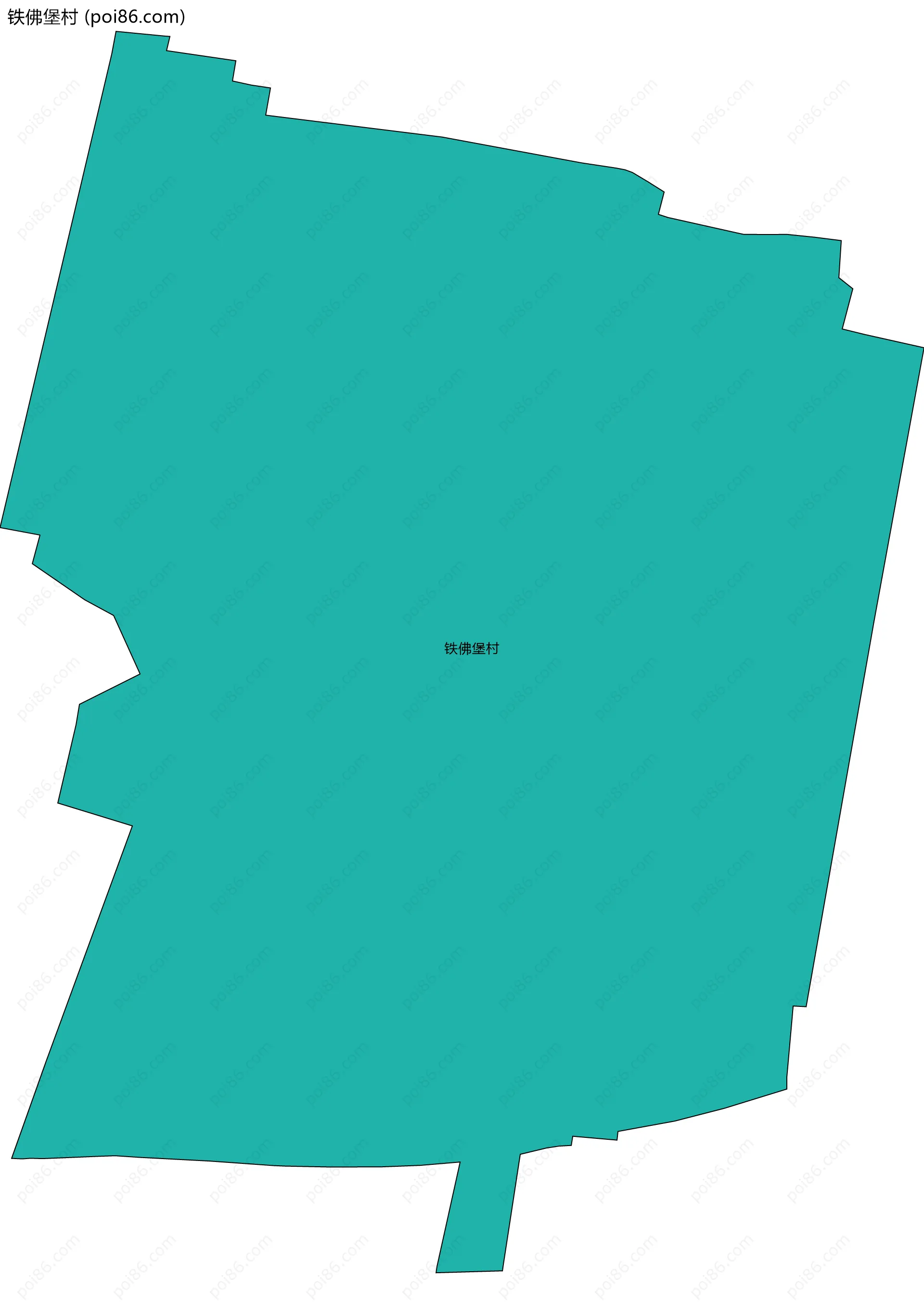 铁佛堡村边界地图