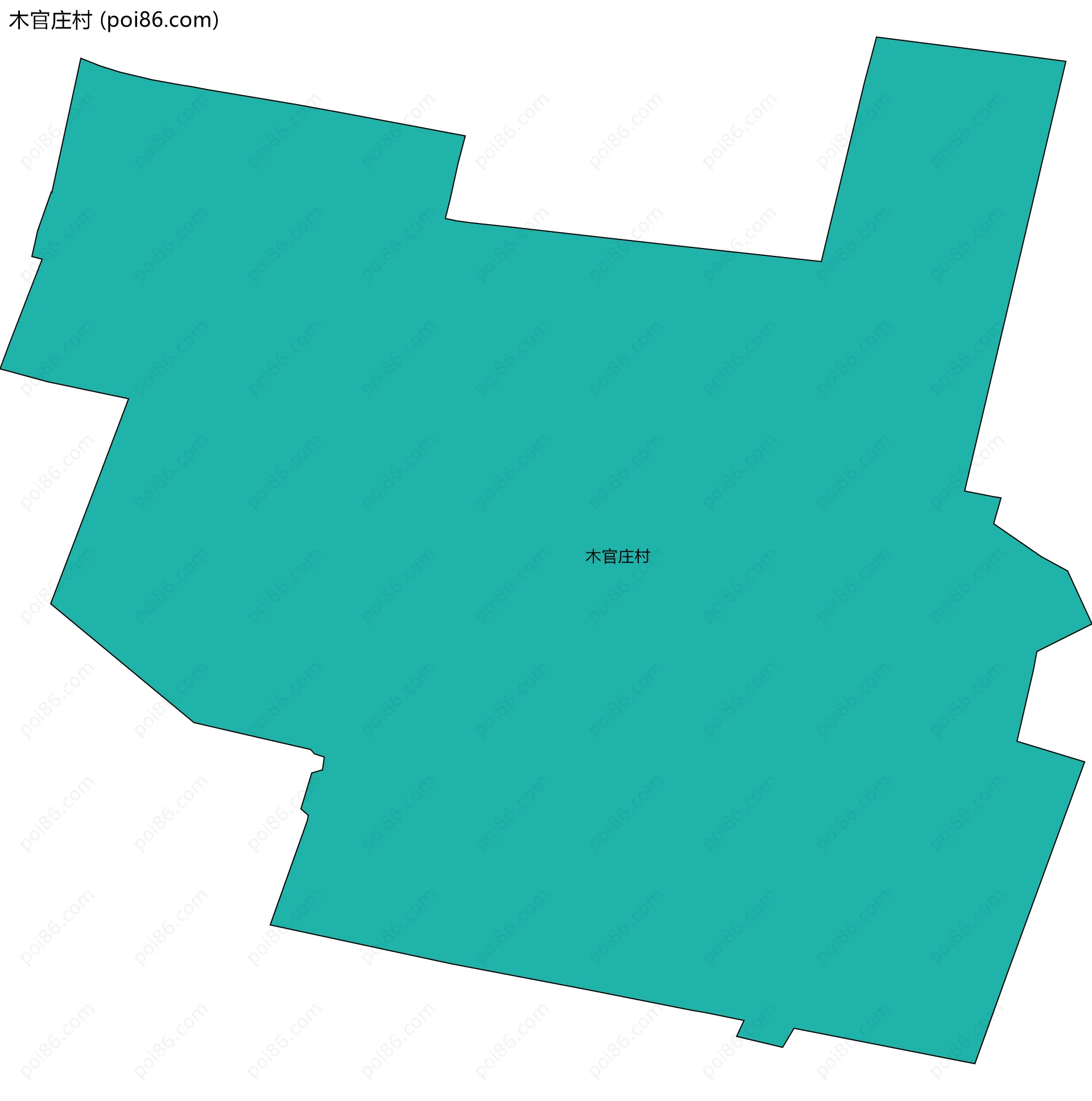 木官庄村边界地图