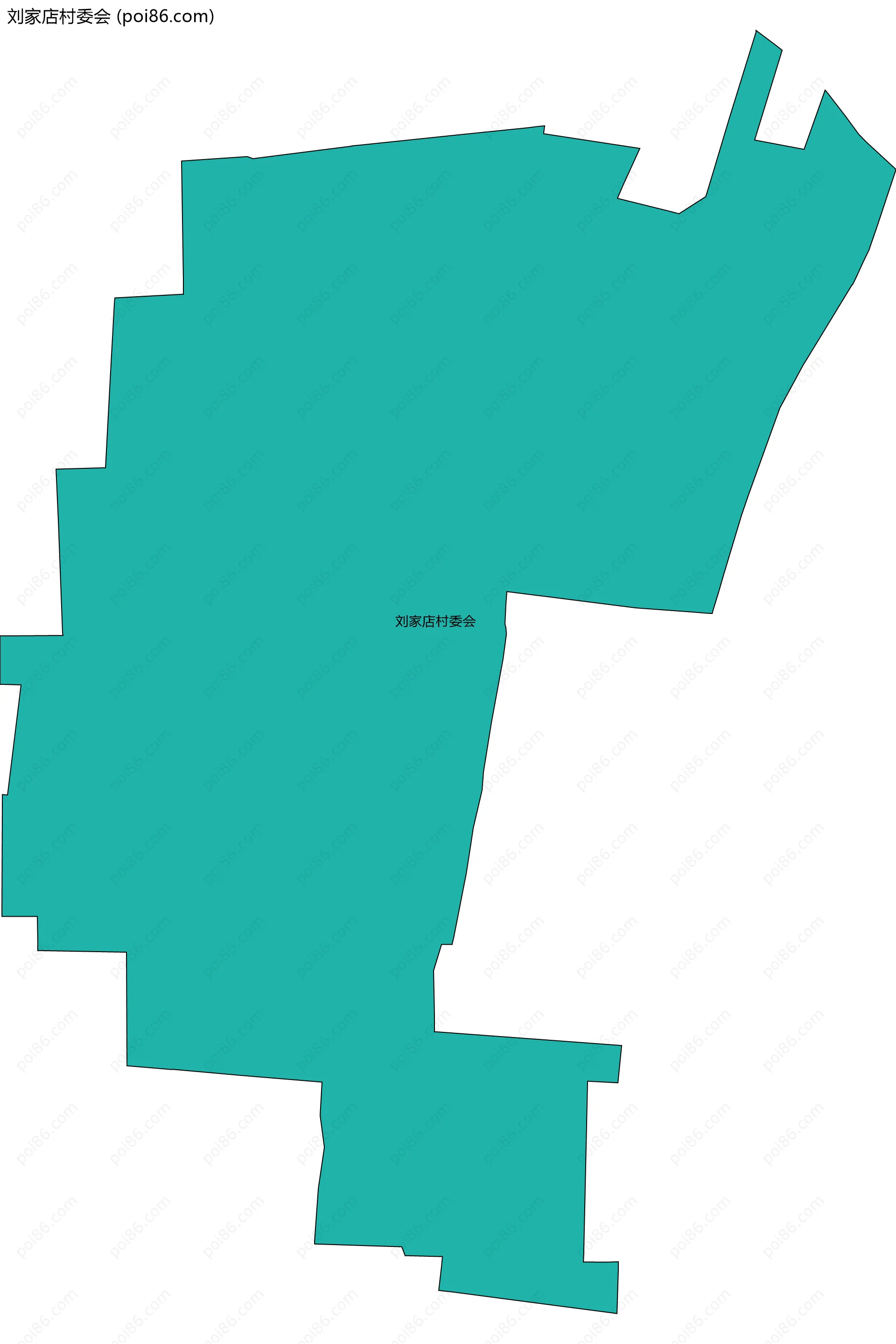 刘家店村委会边界地图