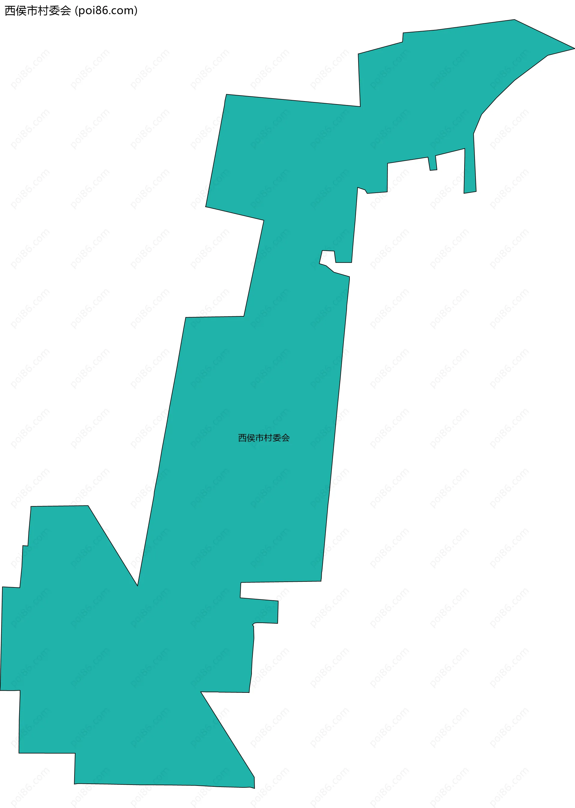 西侯市村委会边界地图