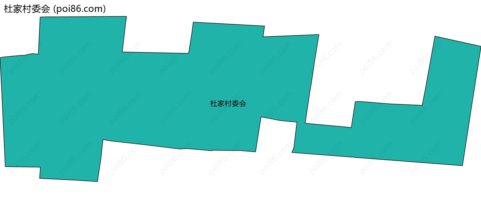 杜家村委会边界地图