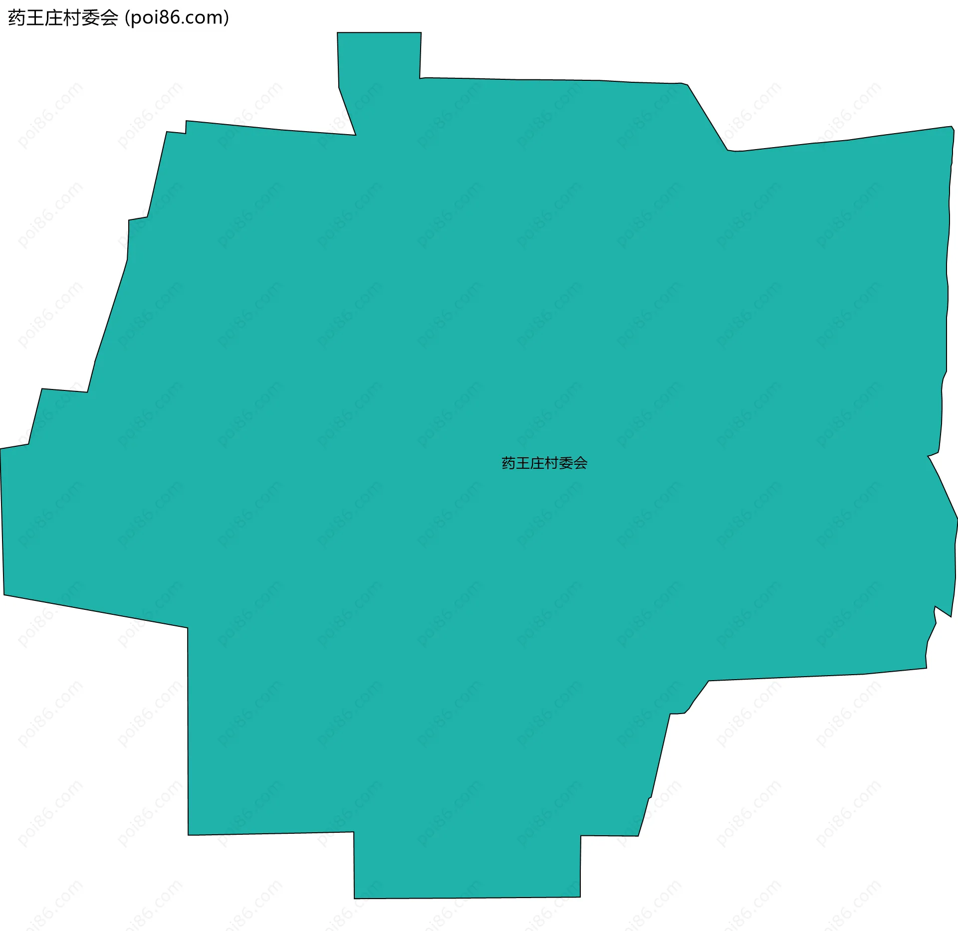 药王庄村委会边界地图