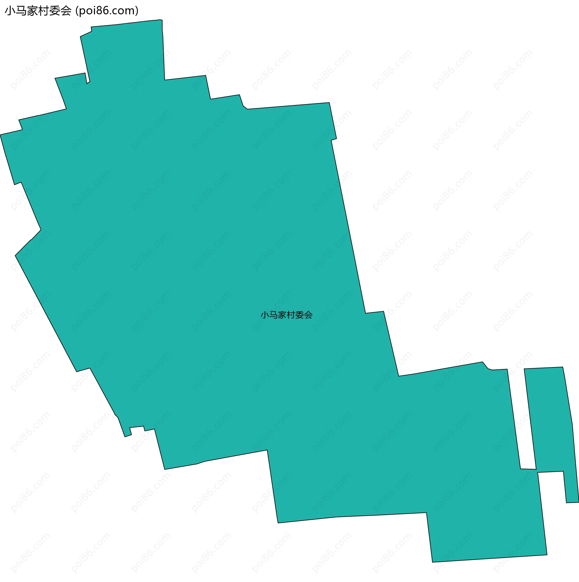 小马家村委会边界地图
