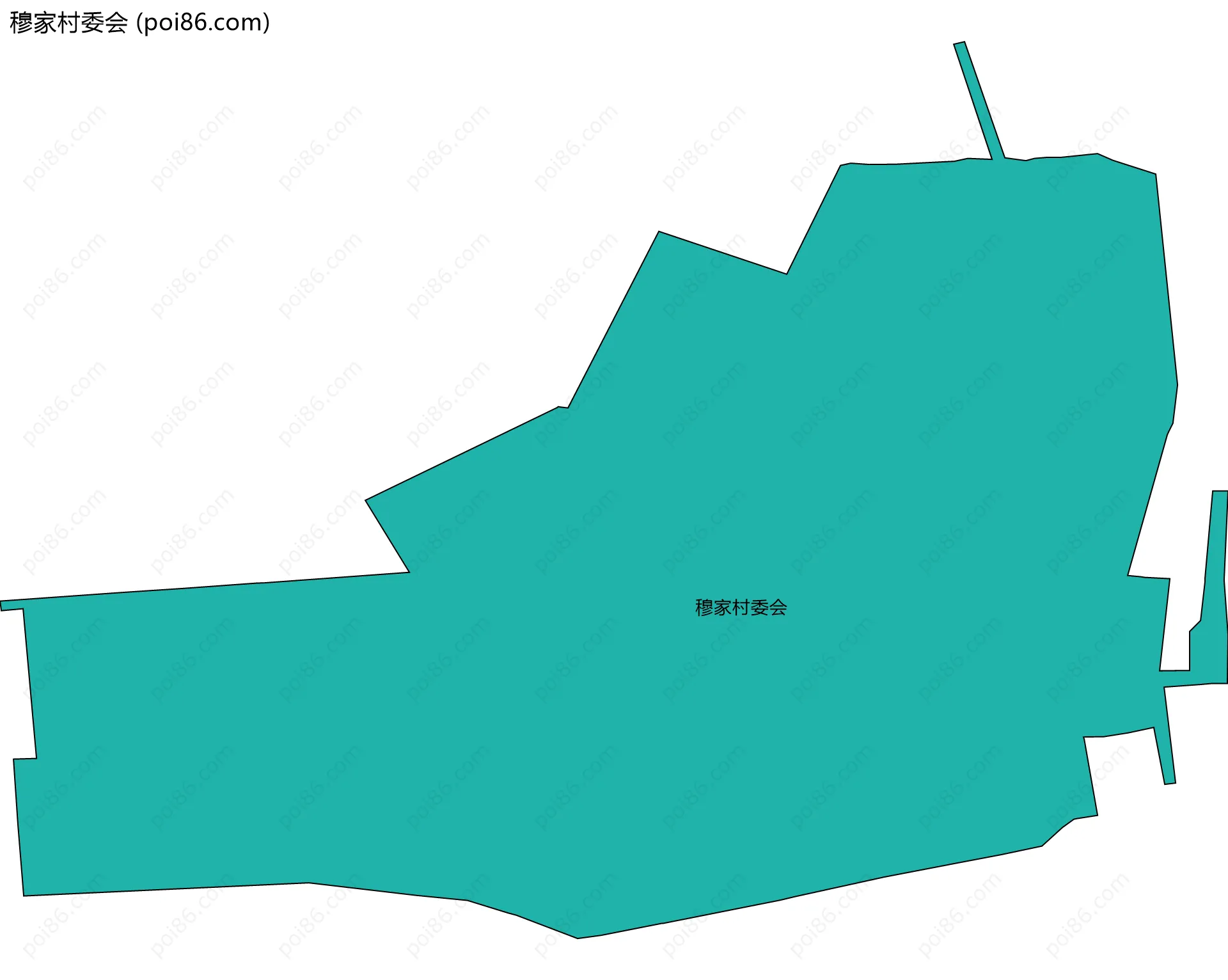 穆家村委会边界地图