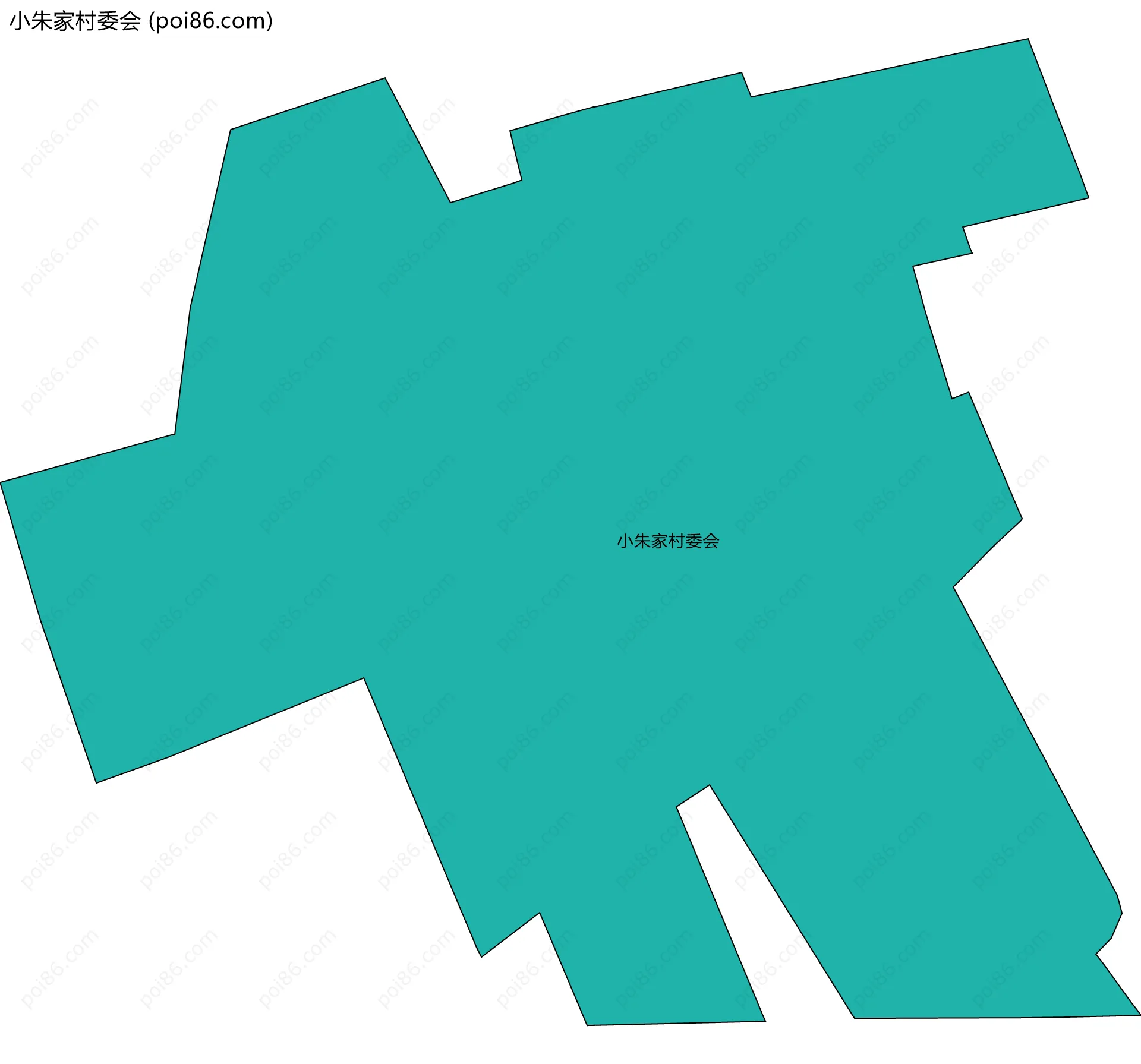 小朱家村委会边界地图