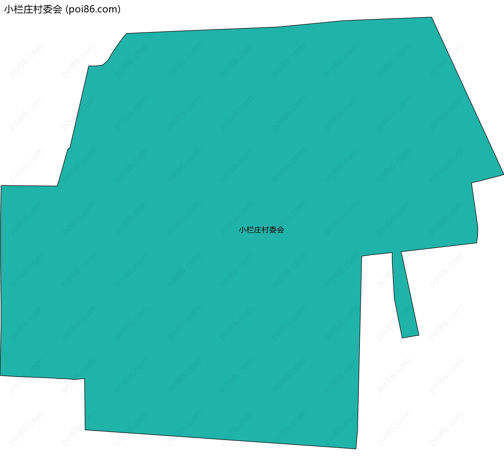小栏庄村委会边界地图