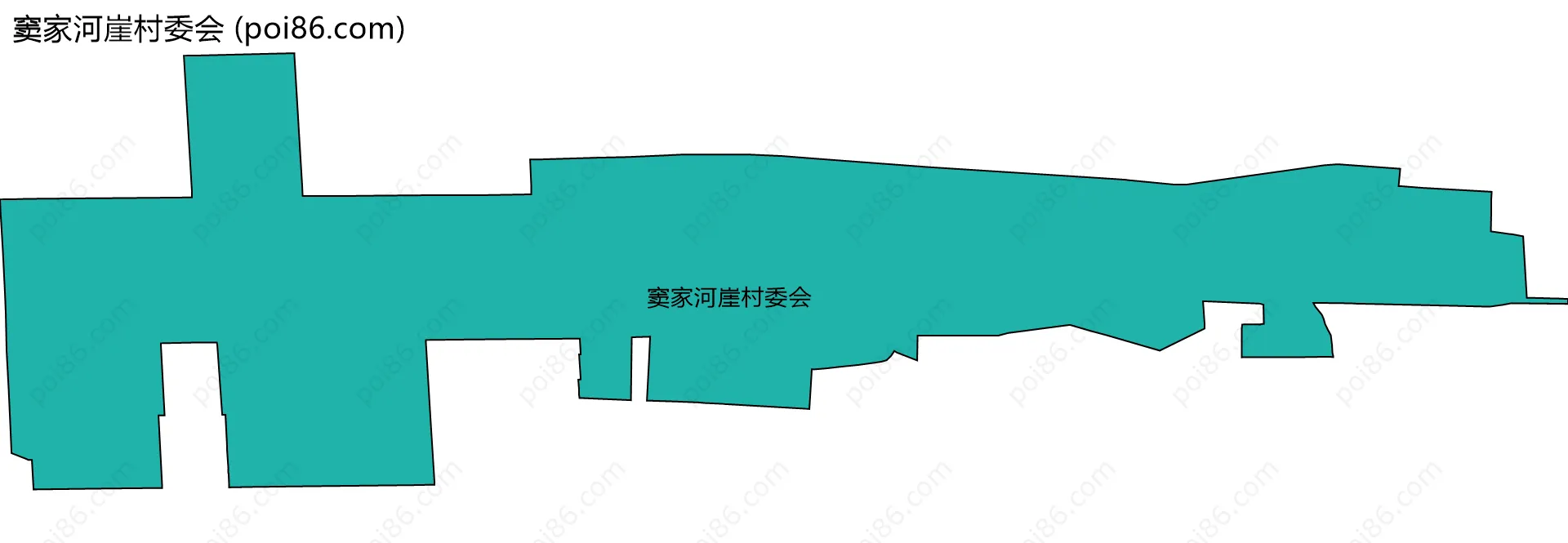 窦家河崖村委会边界地图