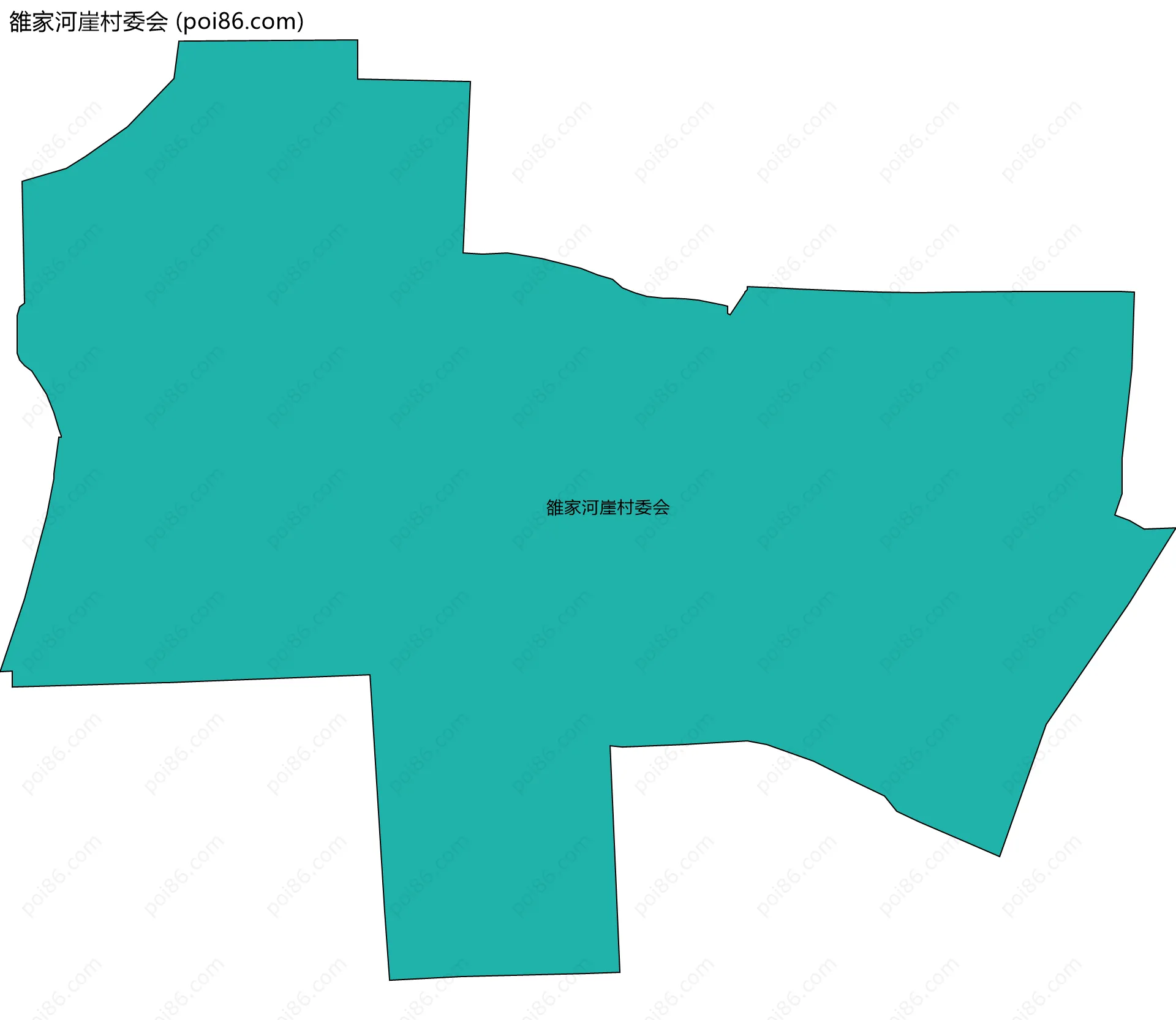 雒家河崖村委会边界地图