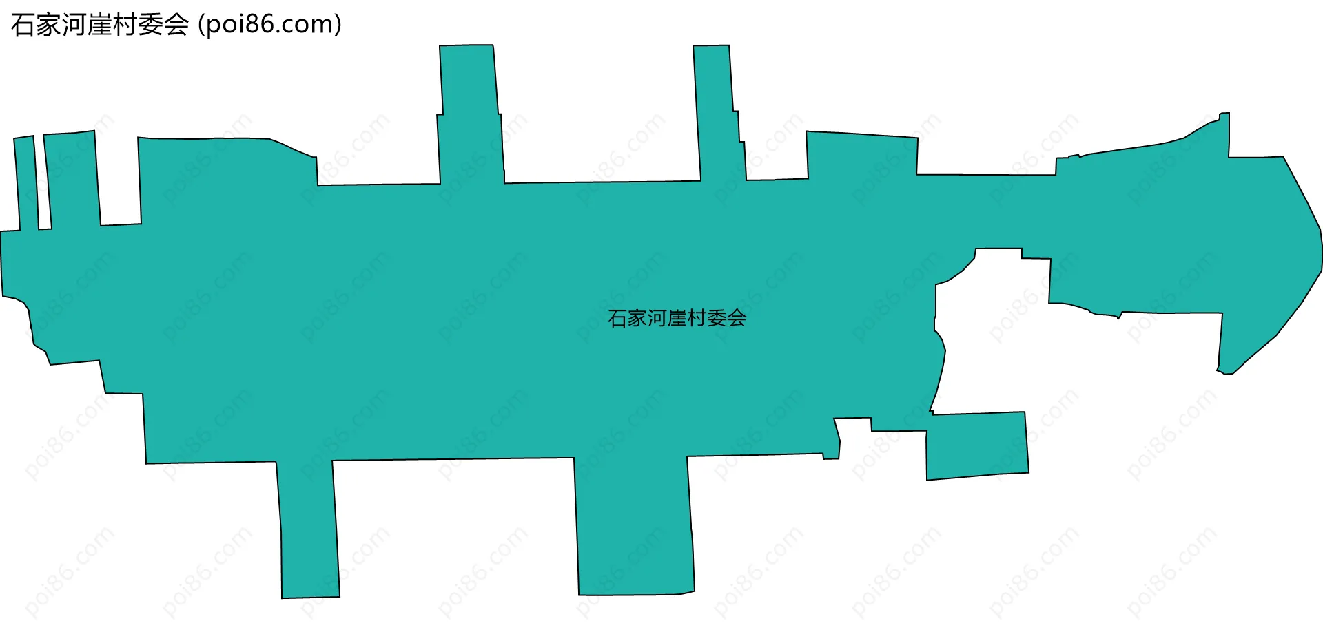 石家河崖村委会边界地图