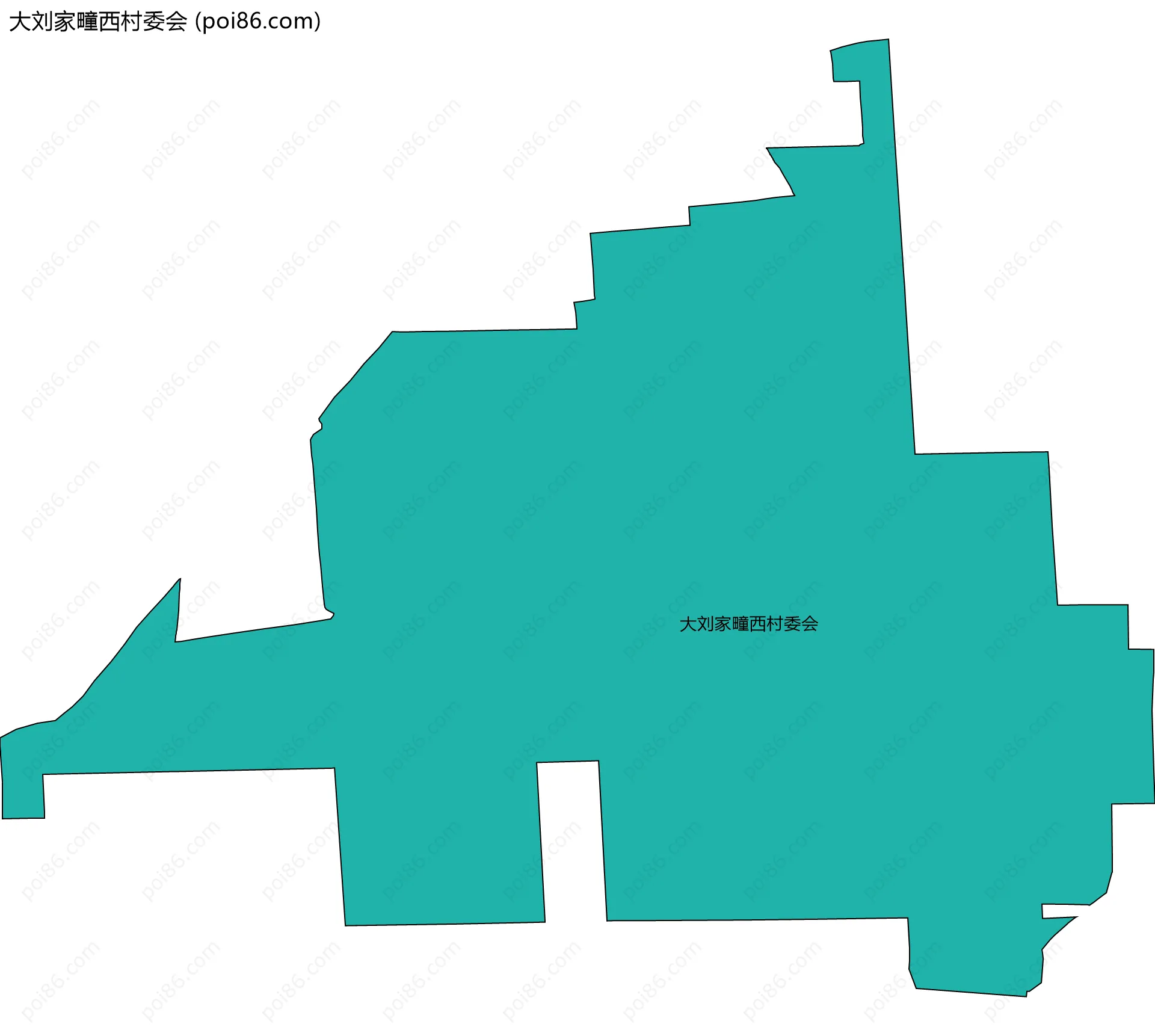 大刘家疃西村委会边界地图