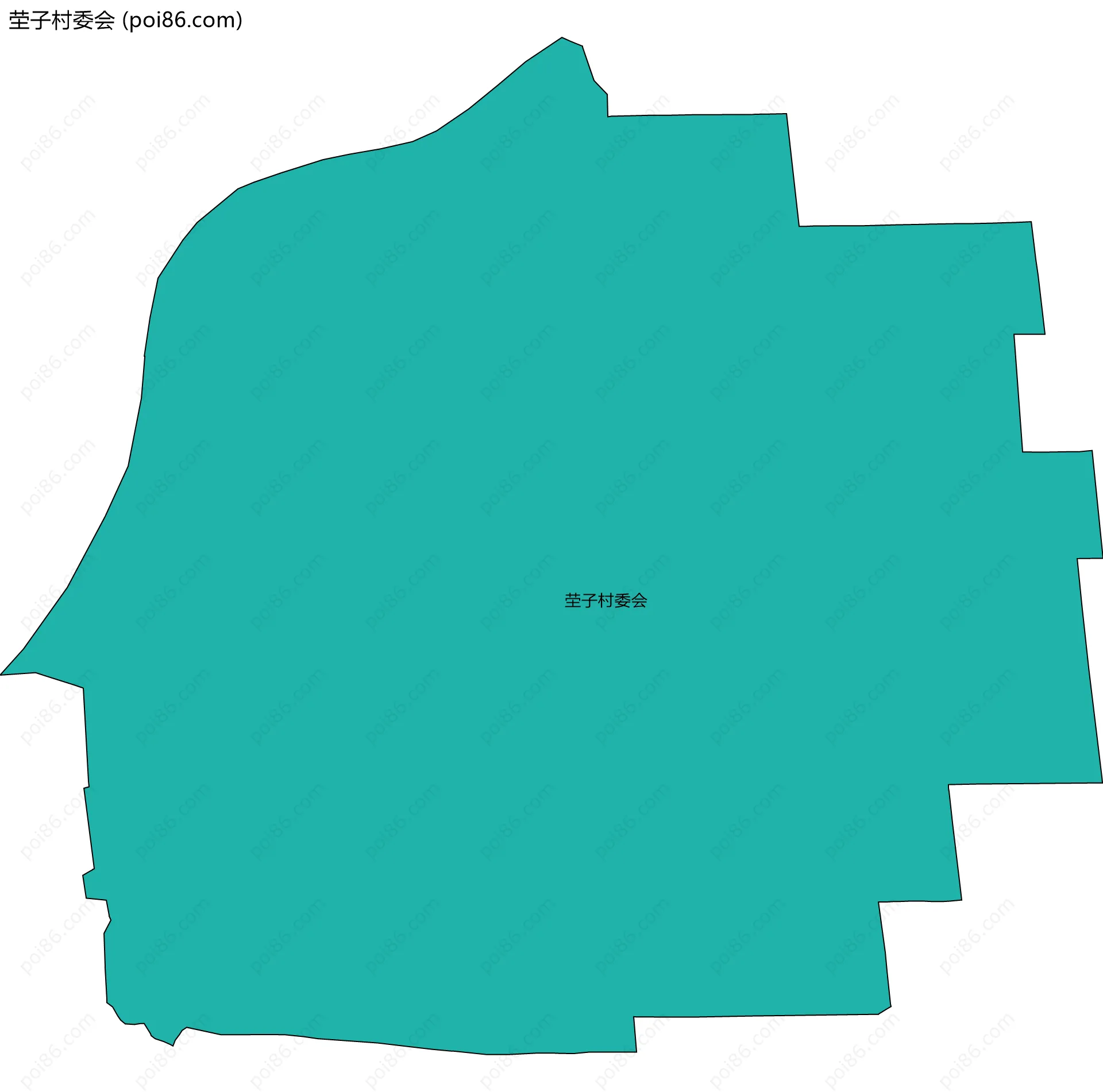 茔子村委会边界地图