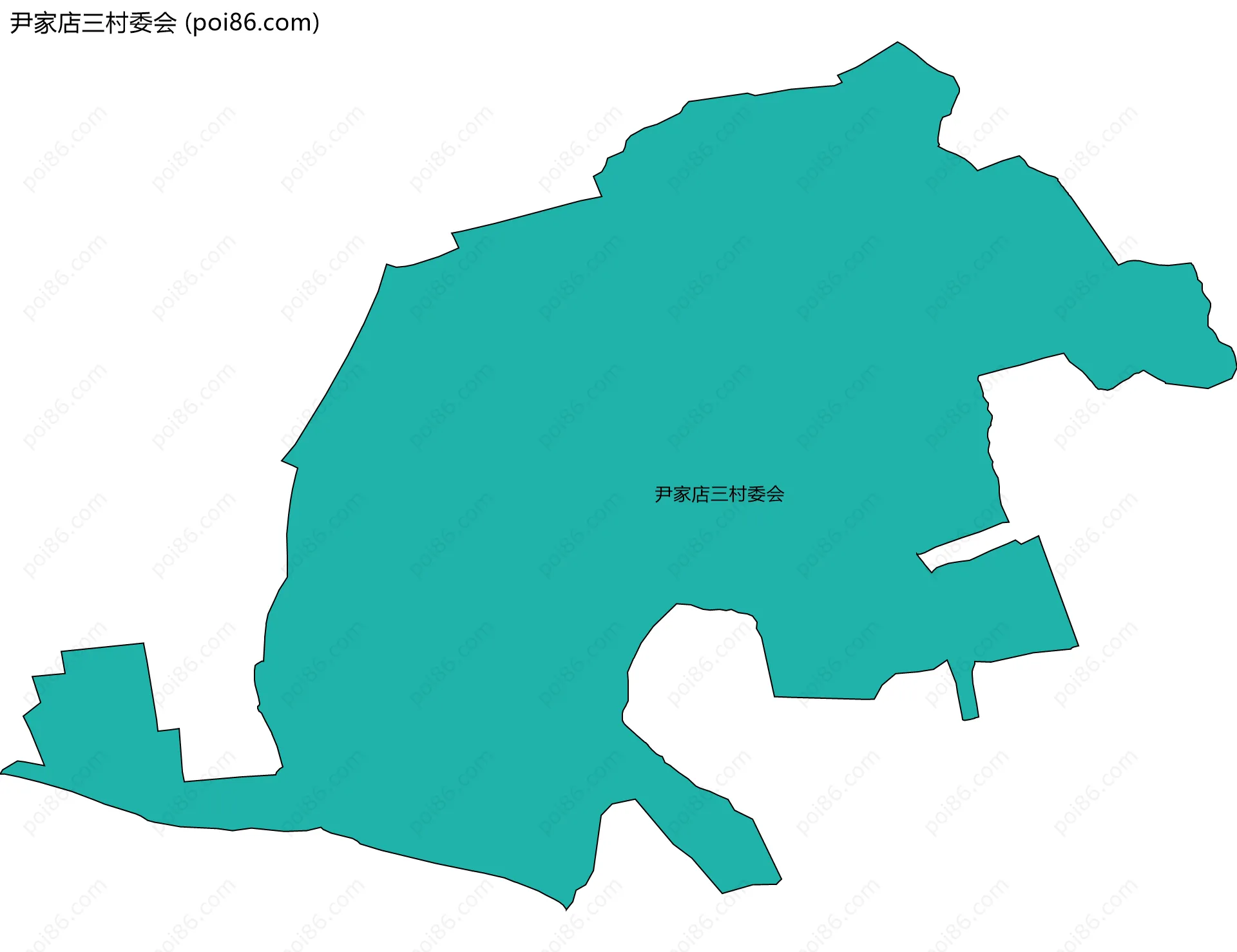 尹家店三村委会边界地图