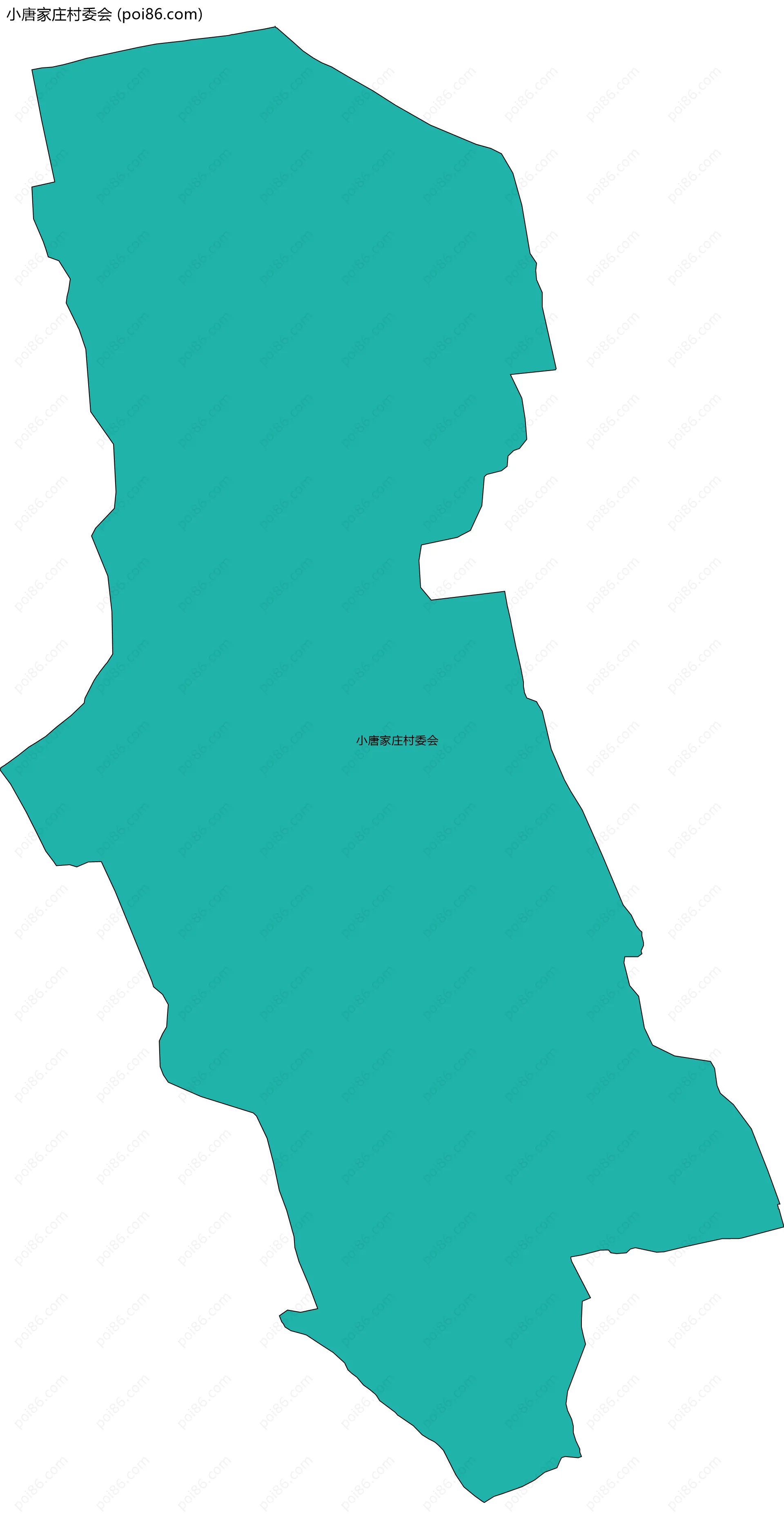 小唐家庄村委会边界地图