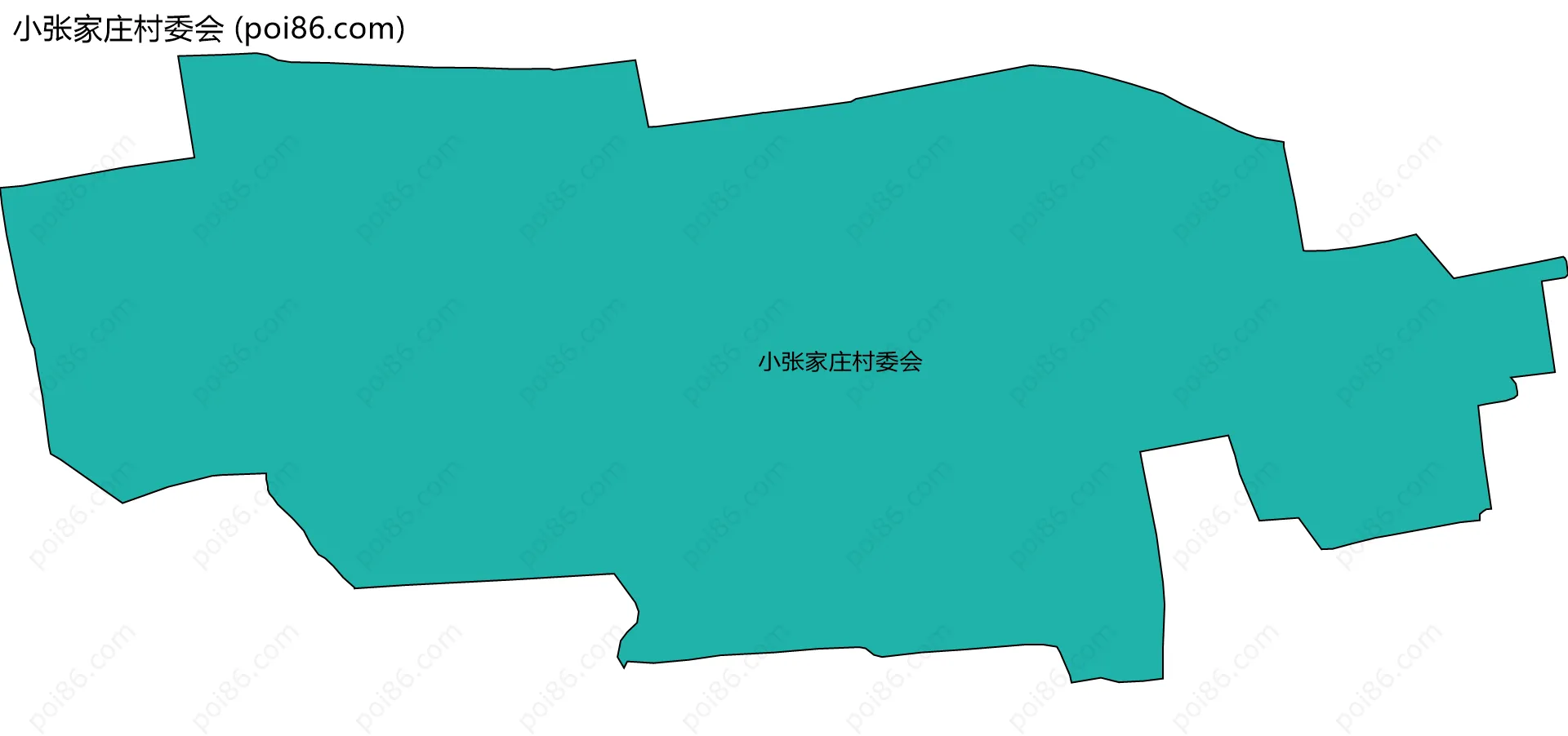 小张家庄村委会边界地图