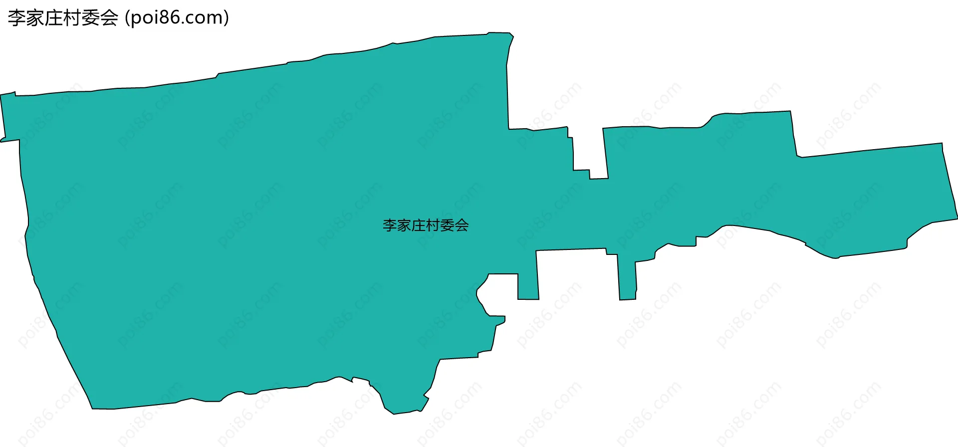 李家庄村委会边界地图