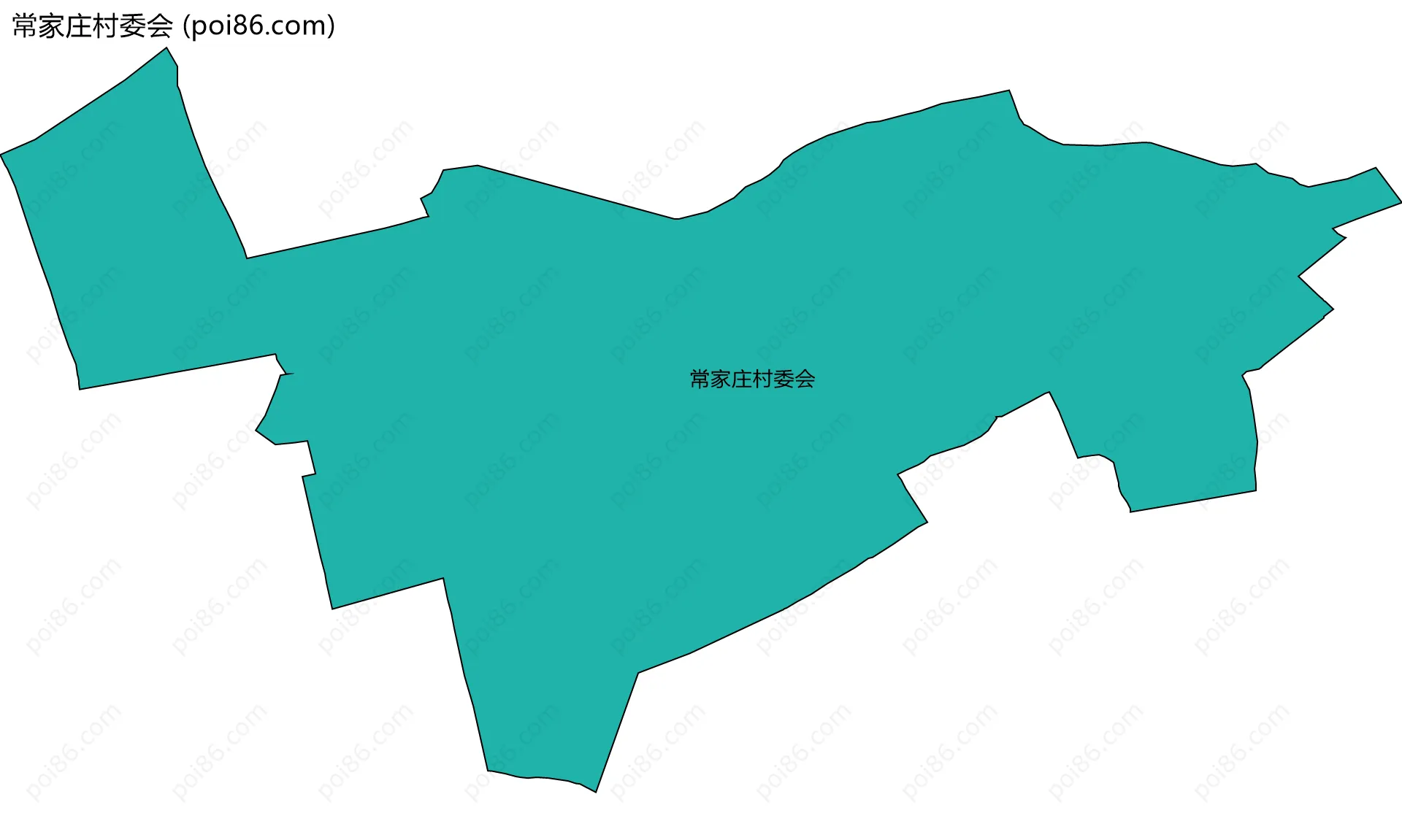 常家庄村委会边界地图