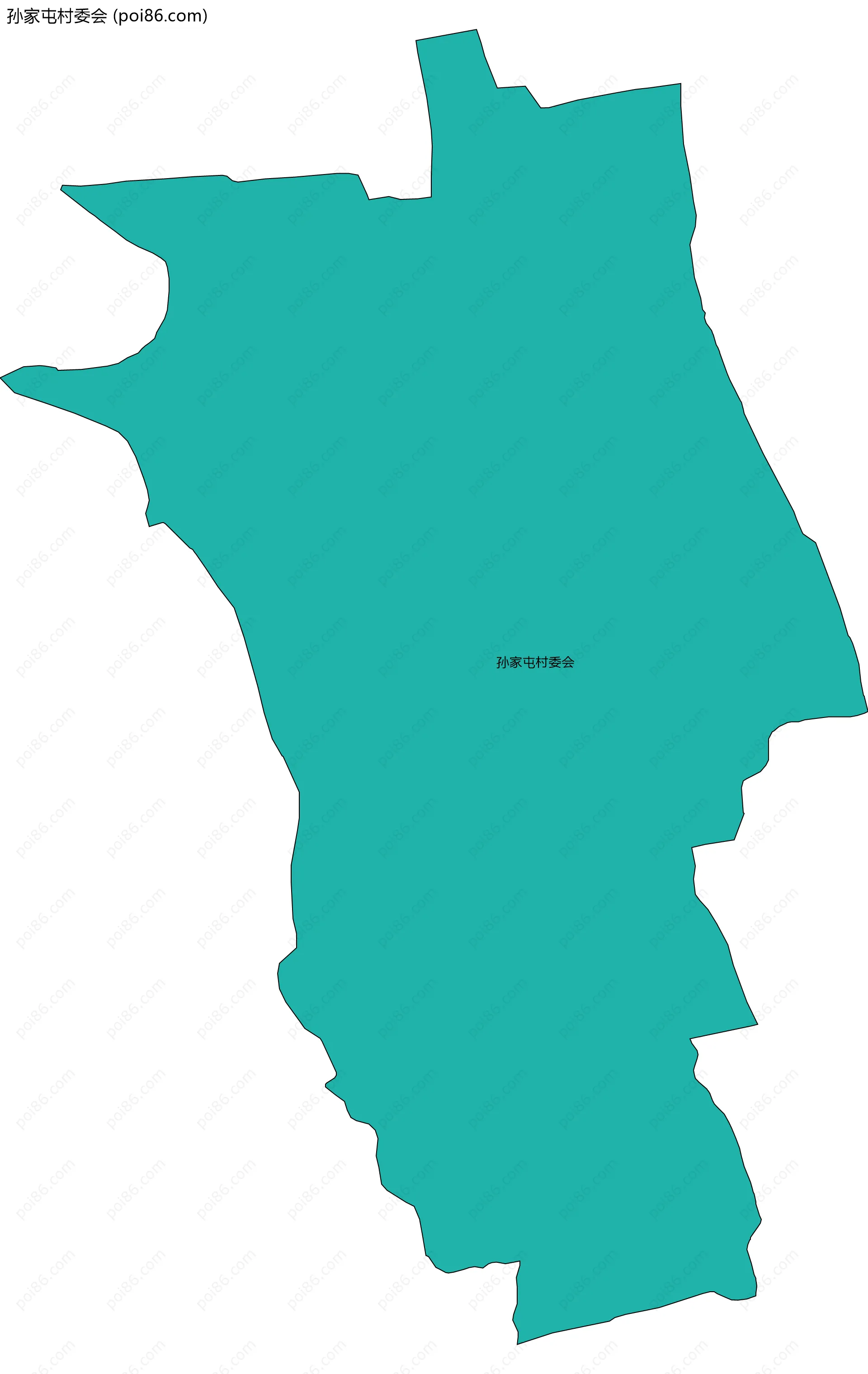 孙家屯村委会边界地图