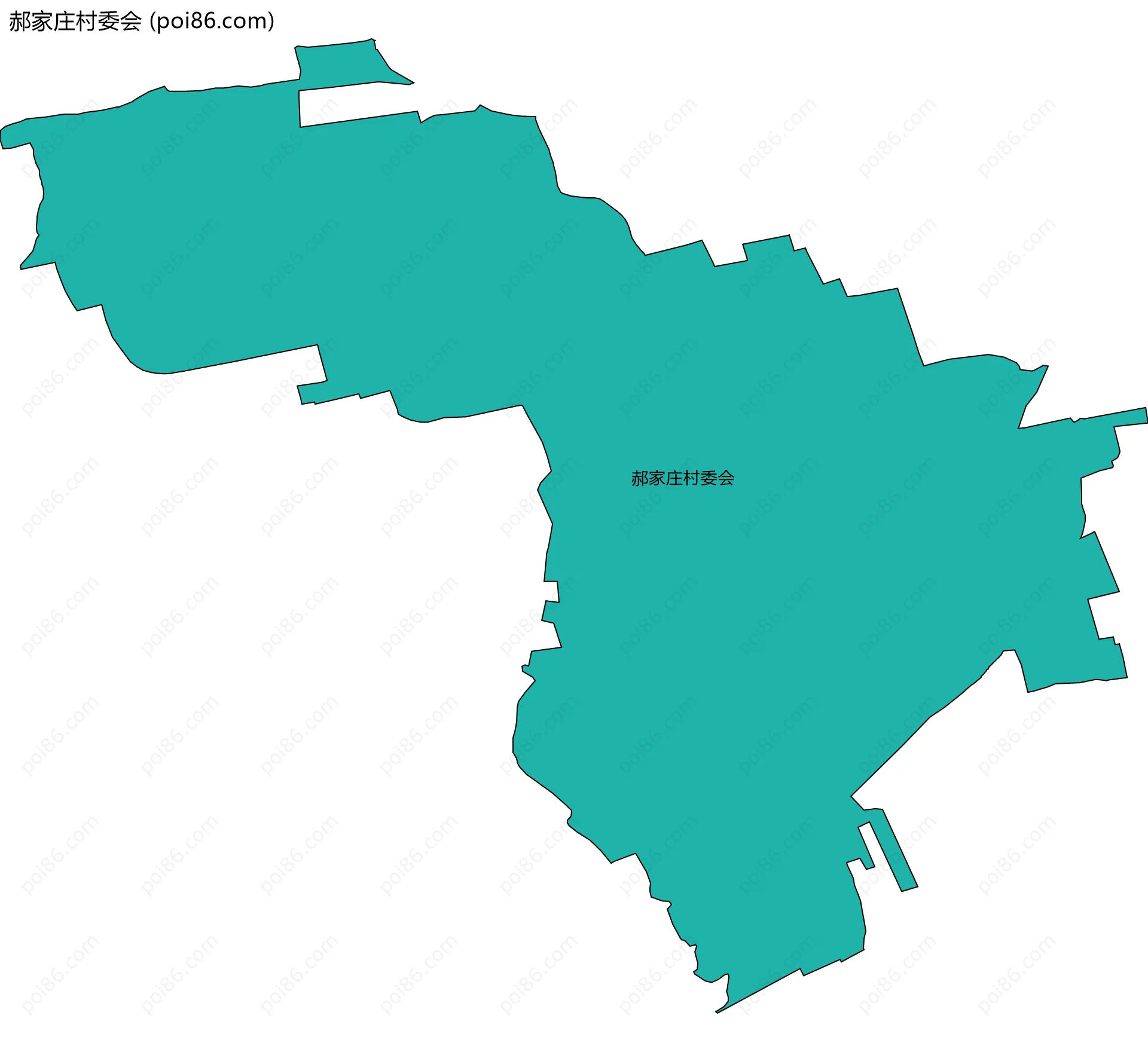 郝家庄村委会边界地图
