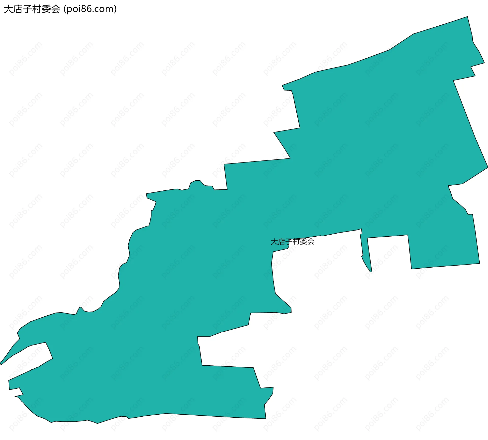 大店子村委会边界地图