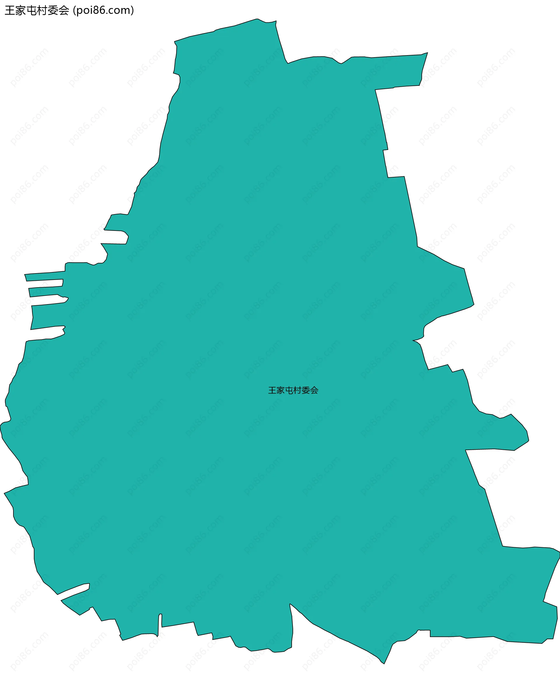 王家屯村委会边界地图