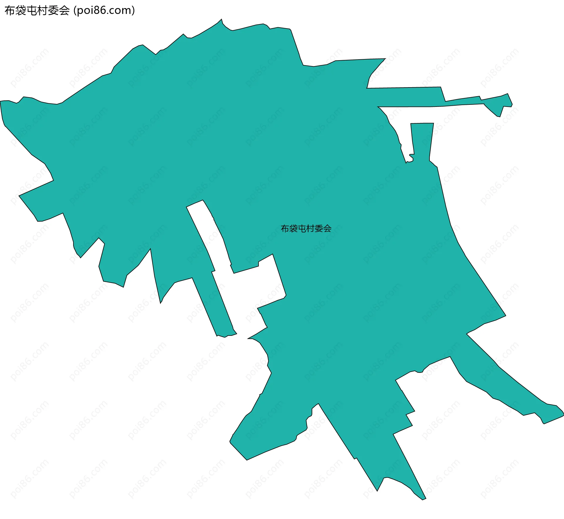 布袋屯村委会边界地图