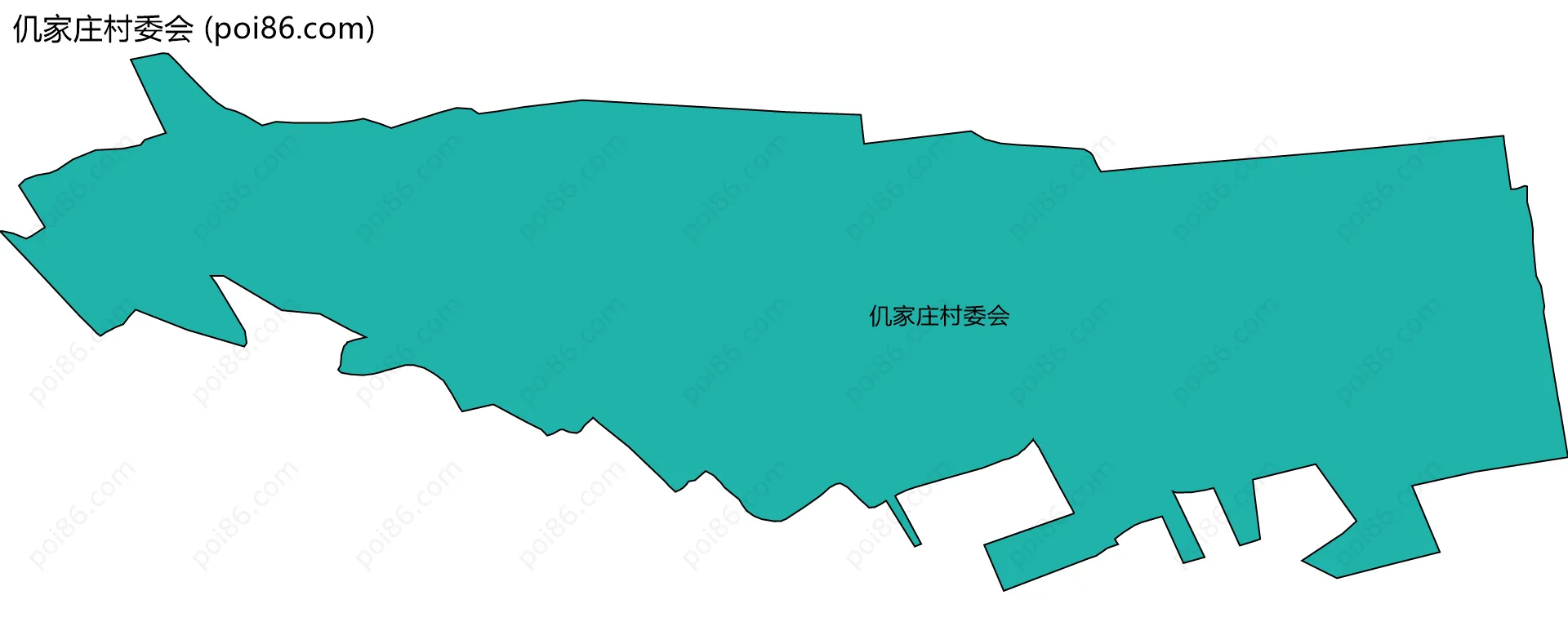 仉家庄村委会边界地图