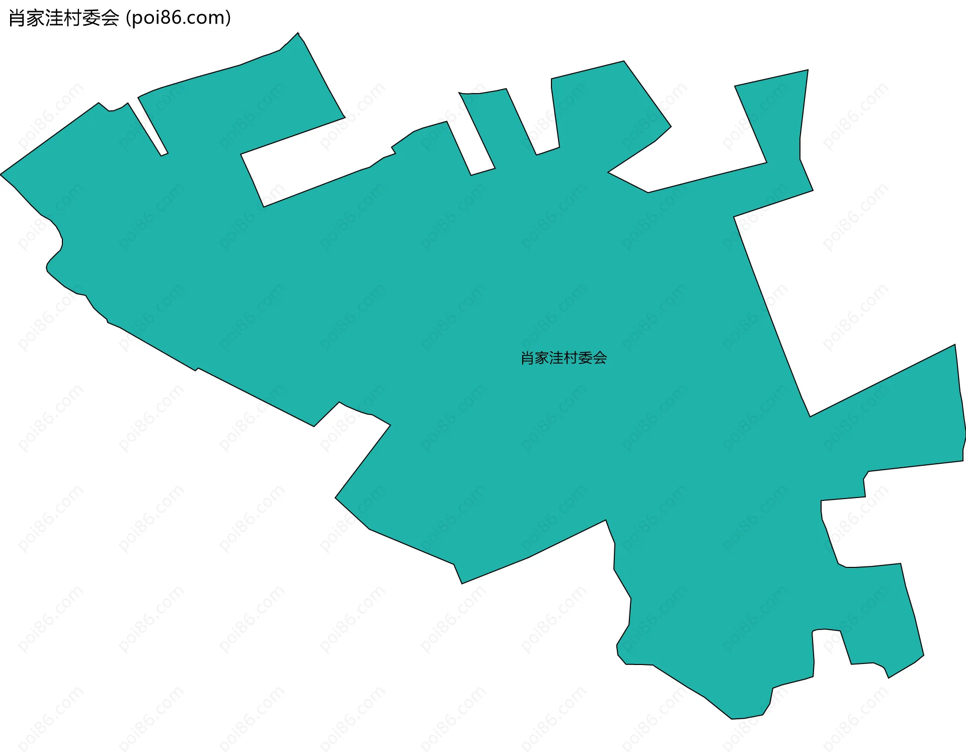 肖家洼村委会边界地图