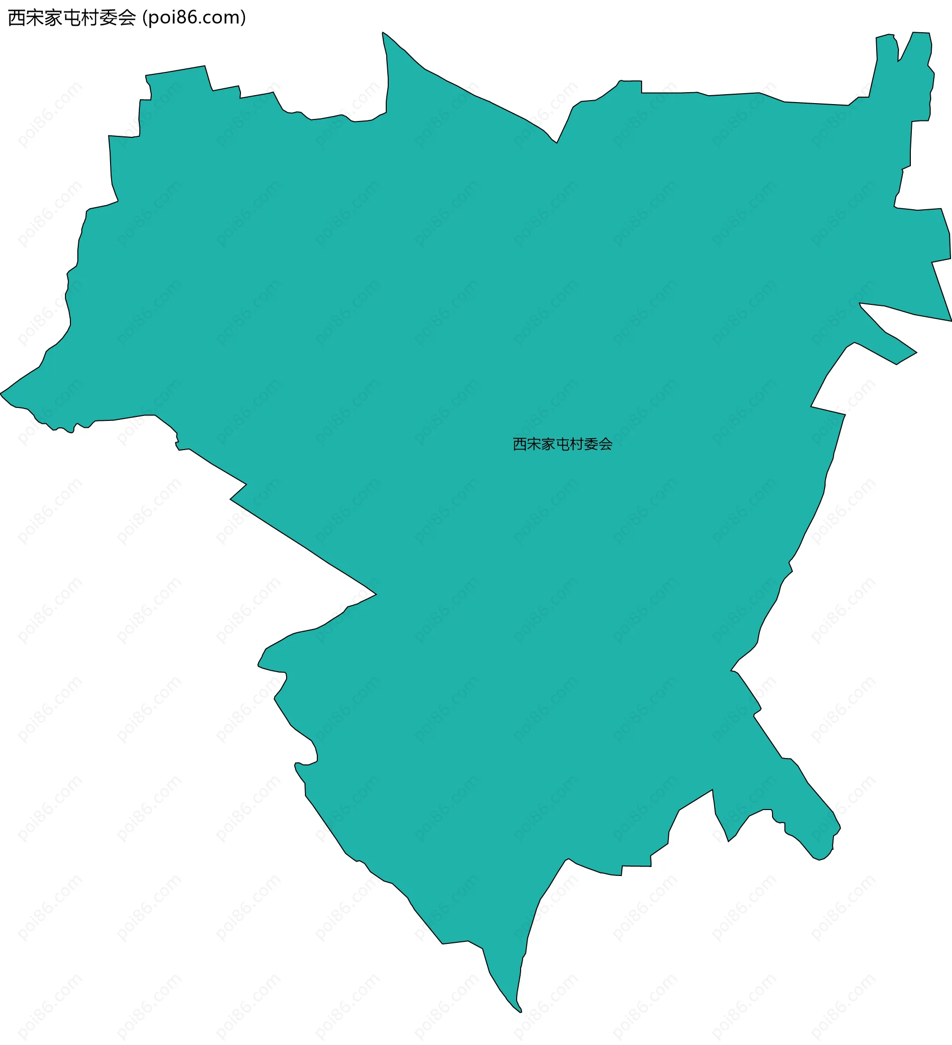 西宋家屯村委会边界地图