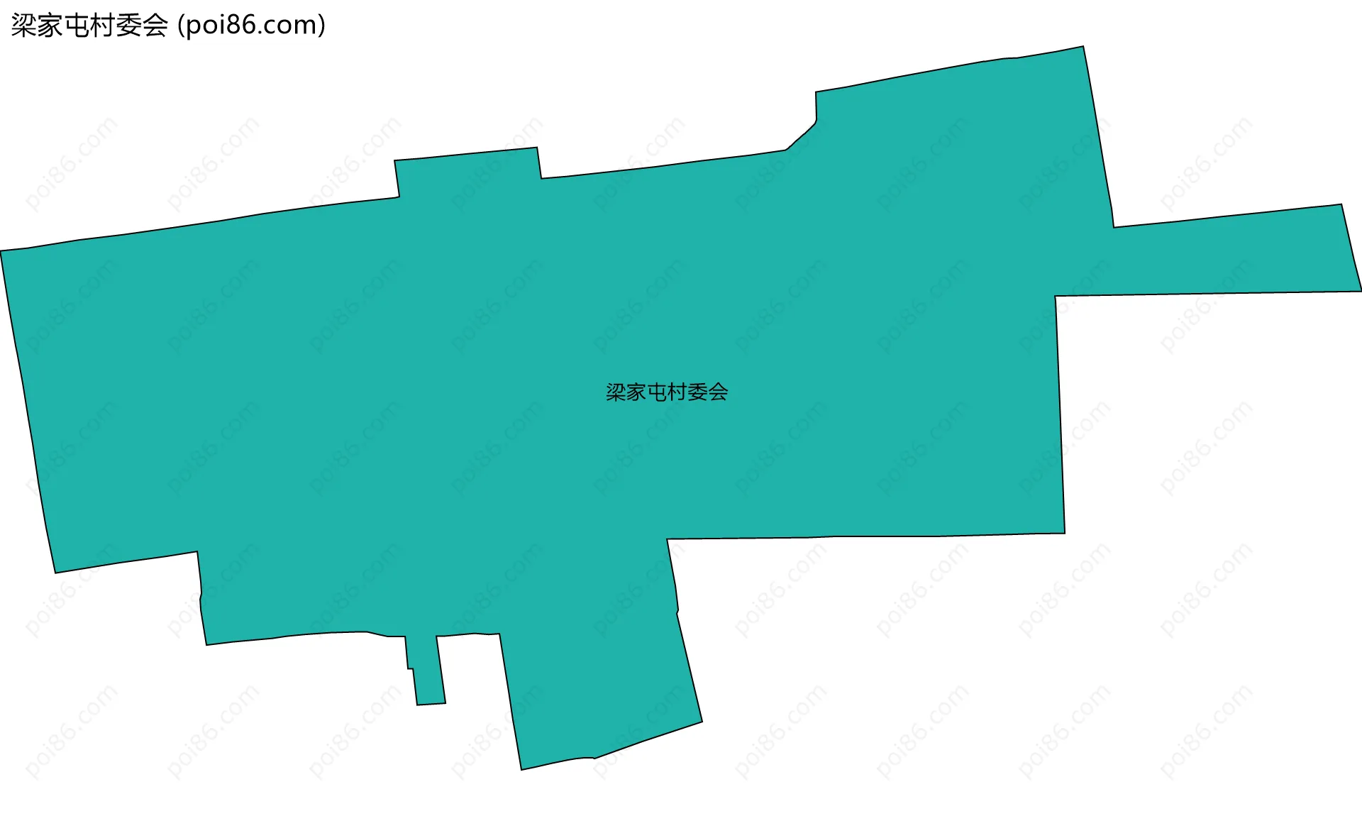 梁家屯村委会边界地图
