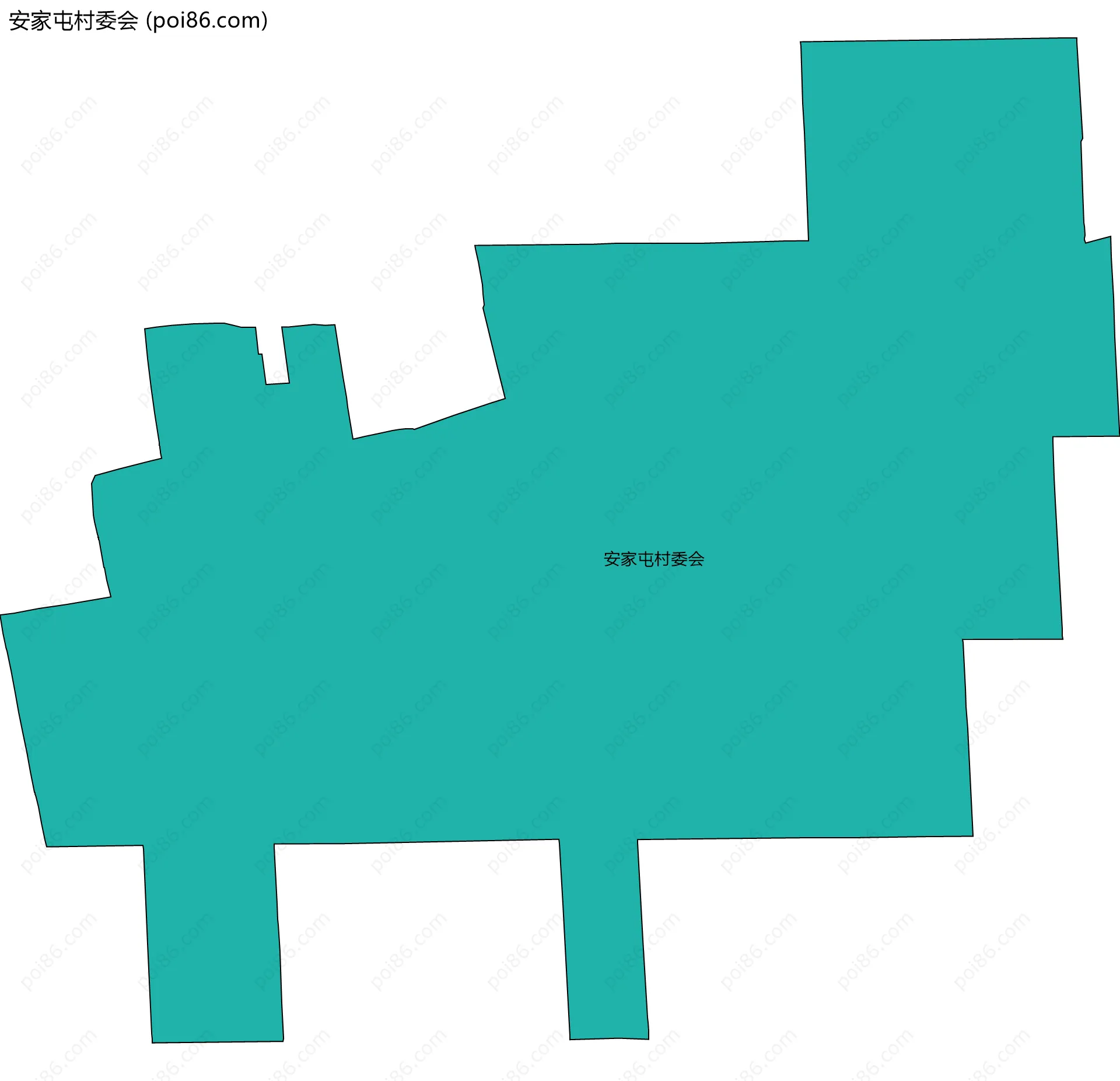安家屯村委会边界地图