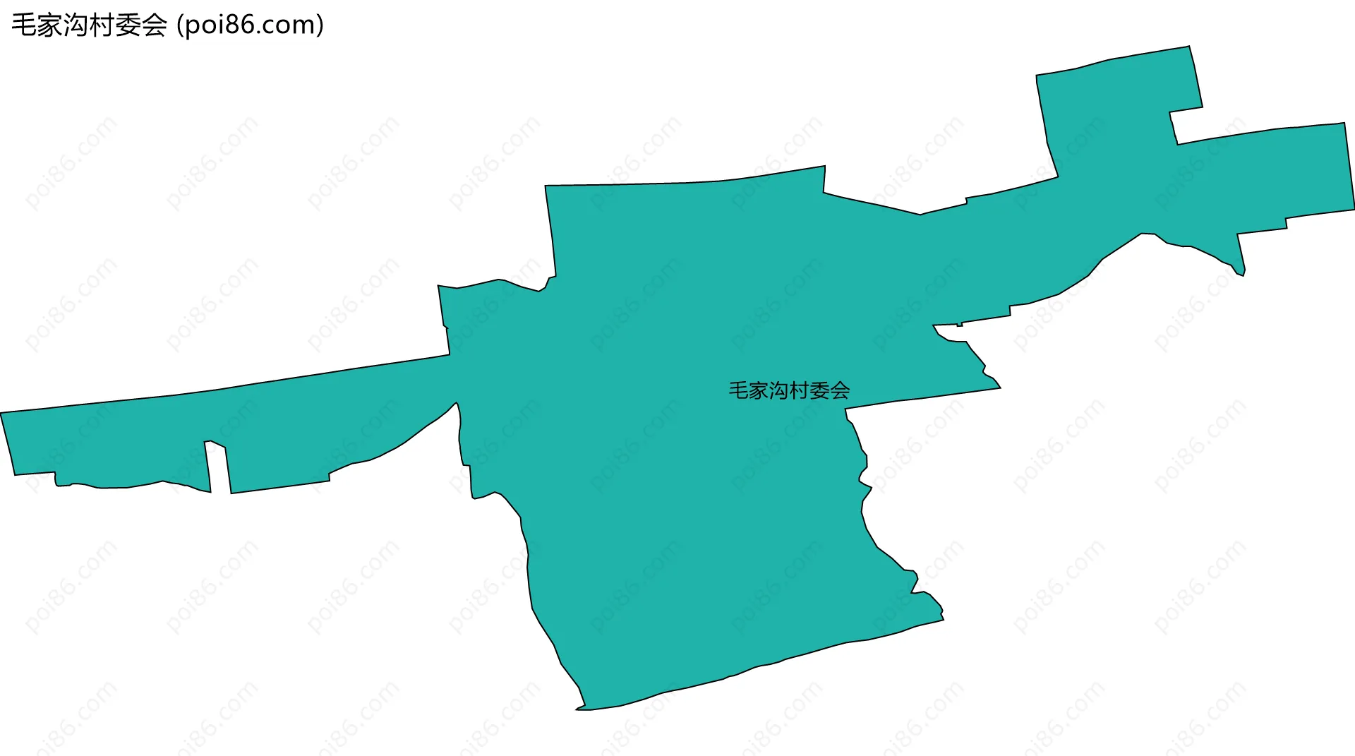 毛家沟村委会边界地图