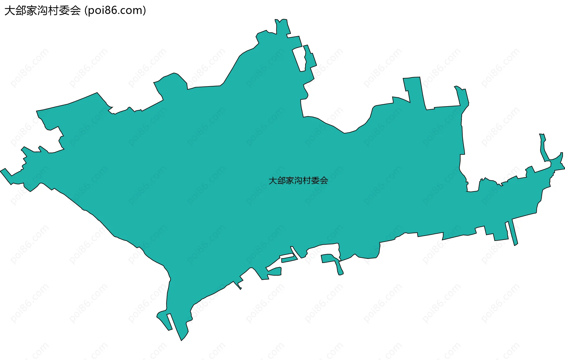 大郐家沟村委会边界地图