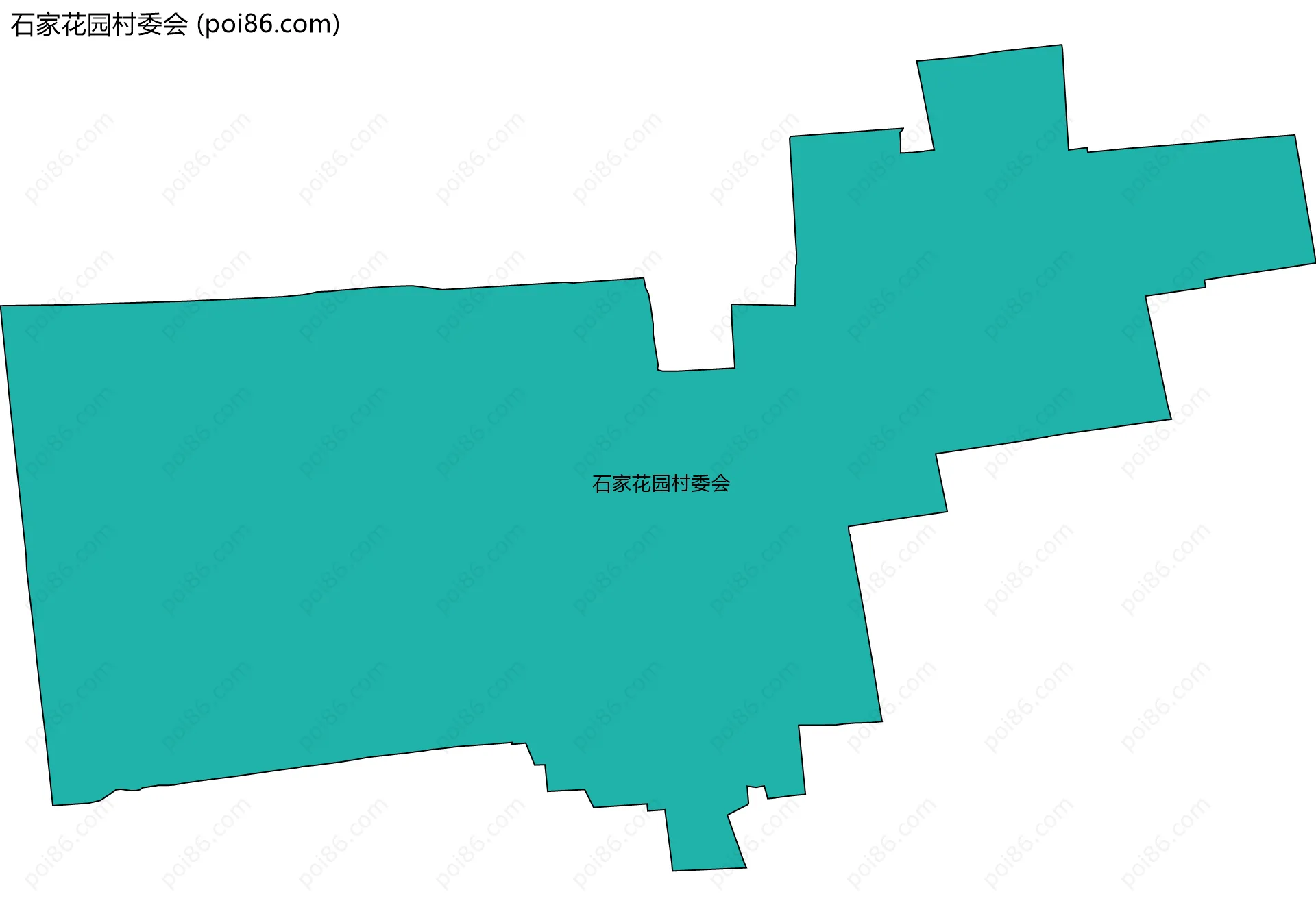 石家花园村委会边界地图
