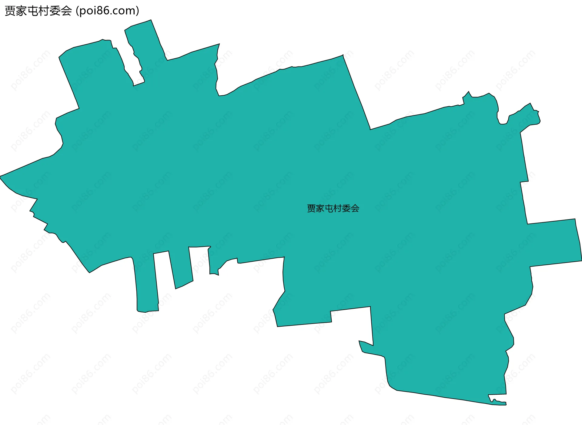 贾家屯村委会边界地图