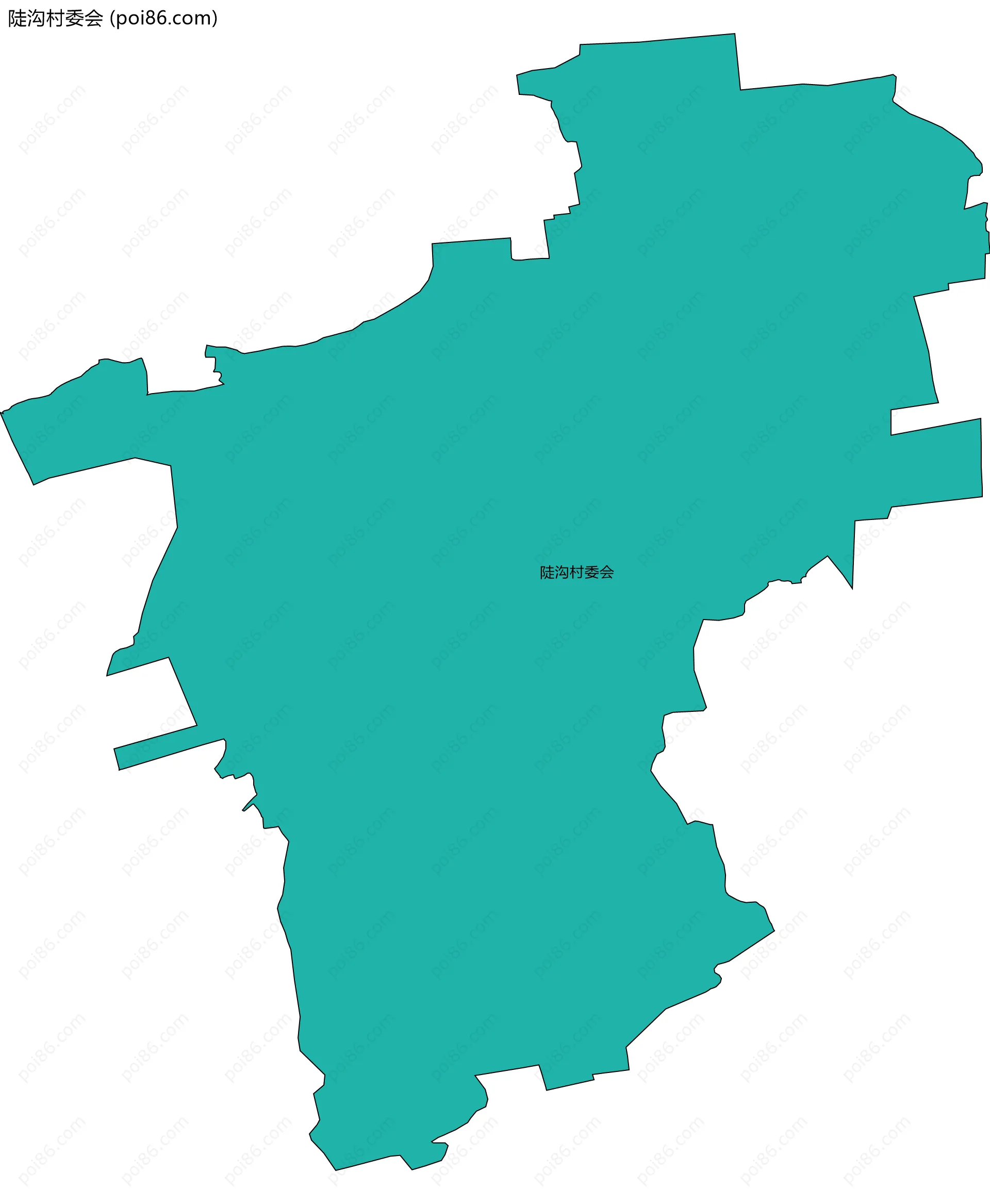 陡沟村委会边界地图