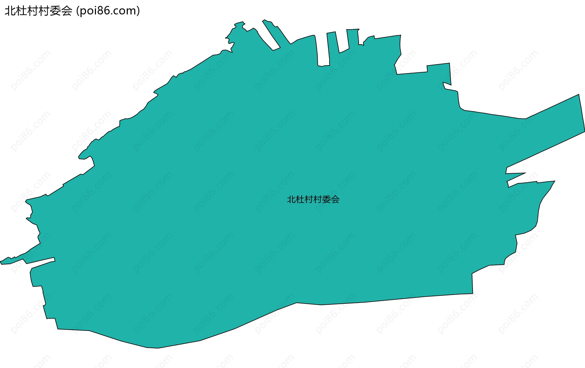 北杜村村委会边界地图