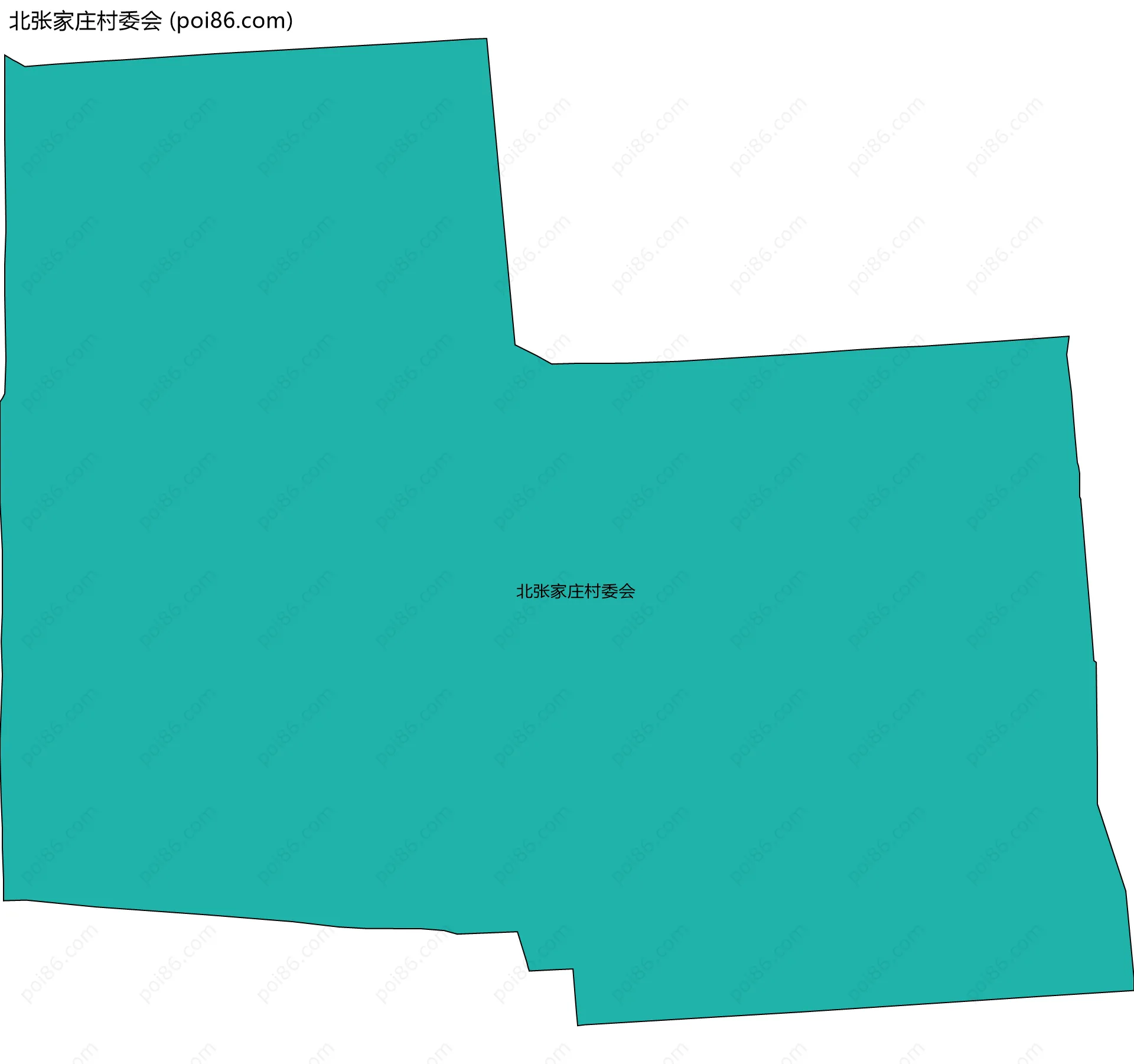 北张家庄村委会边界地图