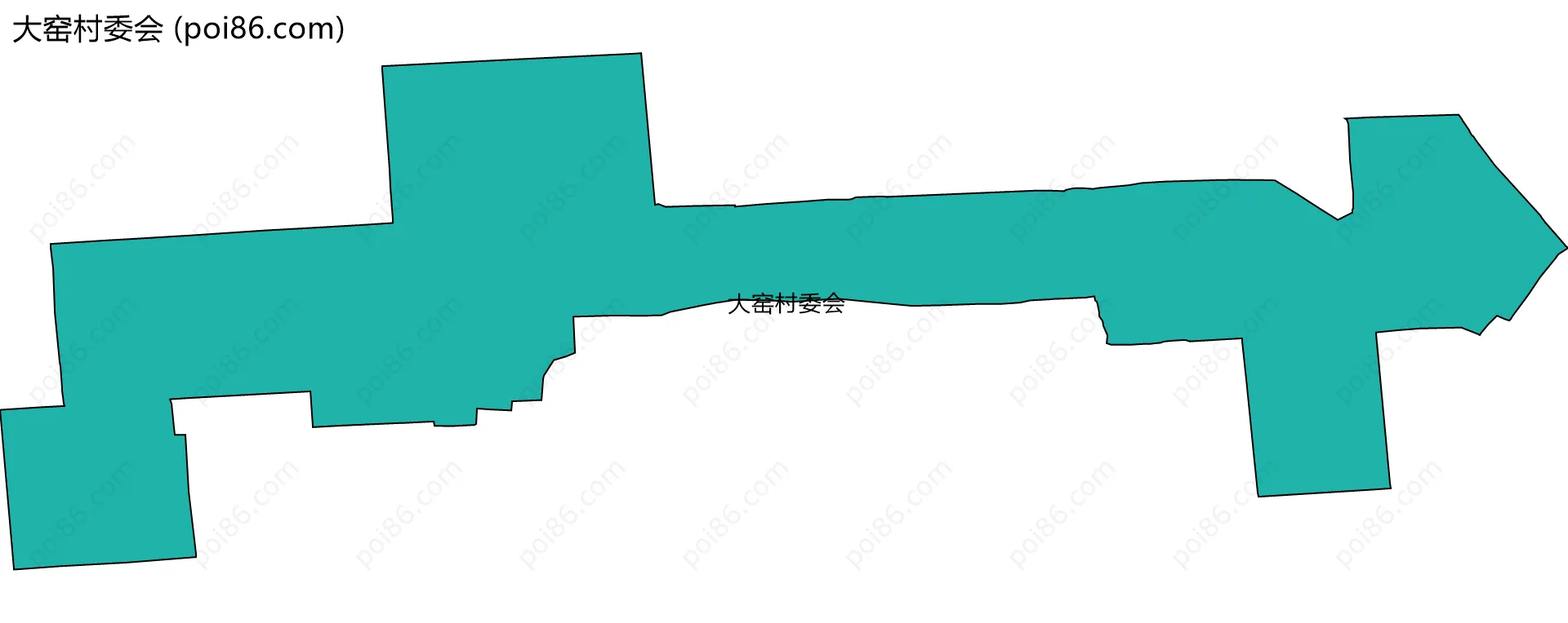 大窑村委会边界地图