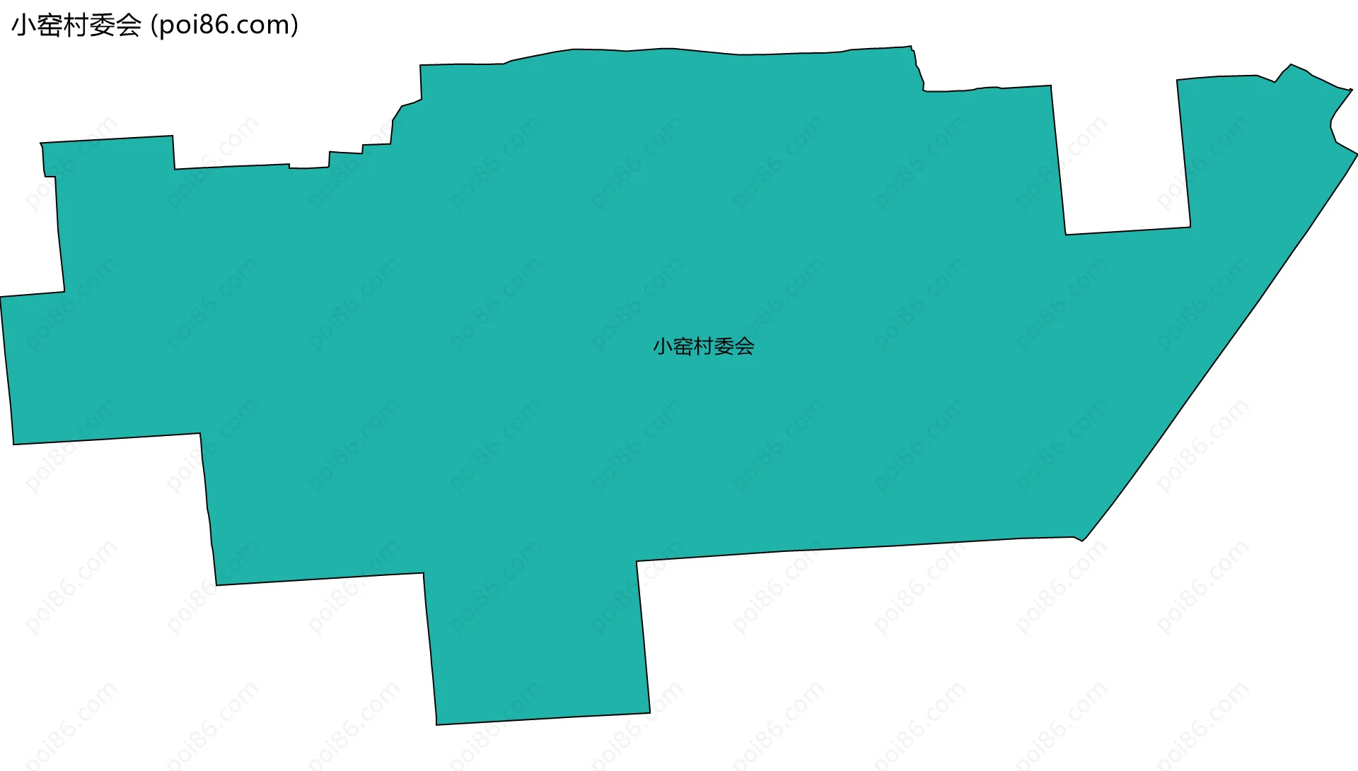 小窑村委会边界地图