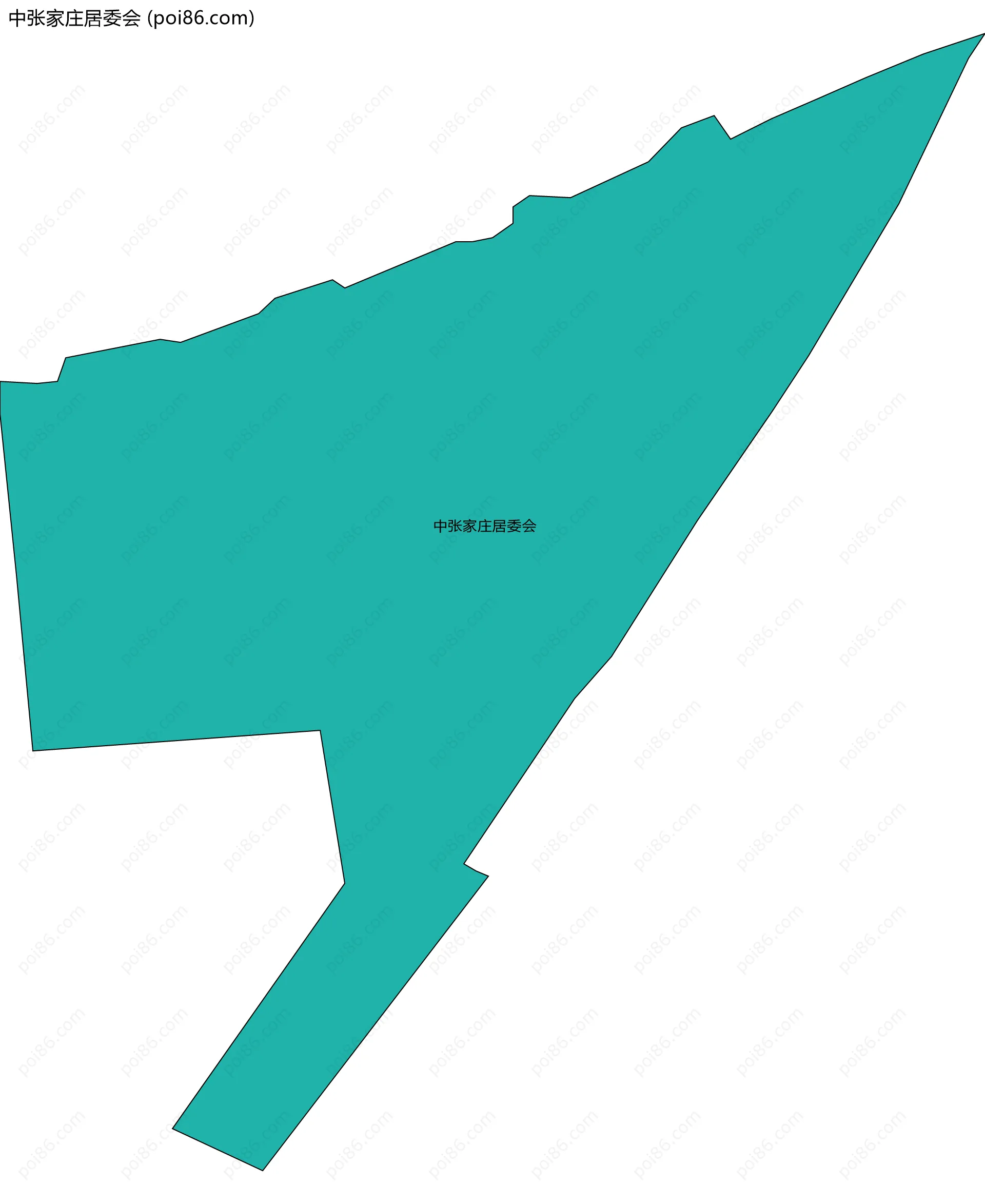 中张家庄居委会边界地图