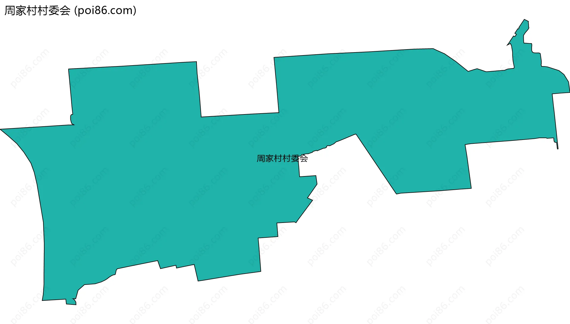 周家村村委会边界地图