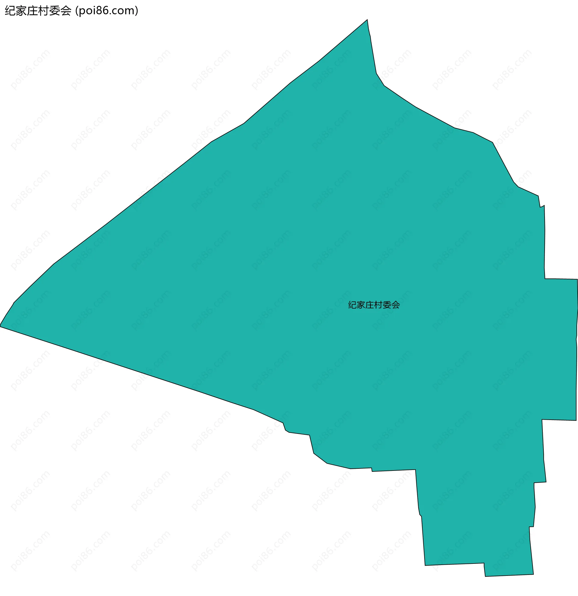 纪家庄村委会边界地图