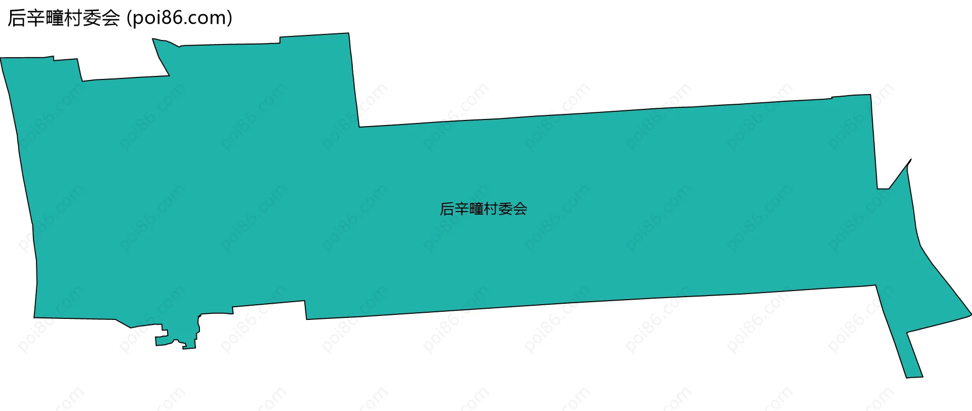 后辛疃村委会边界地图