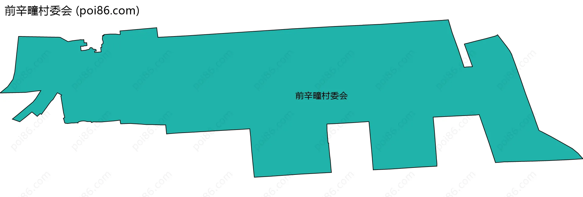 前辛疃村委会边界地图