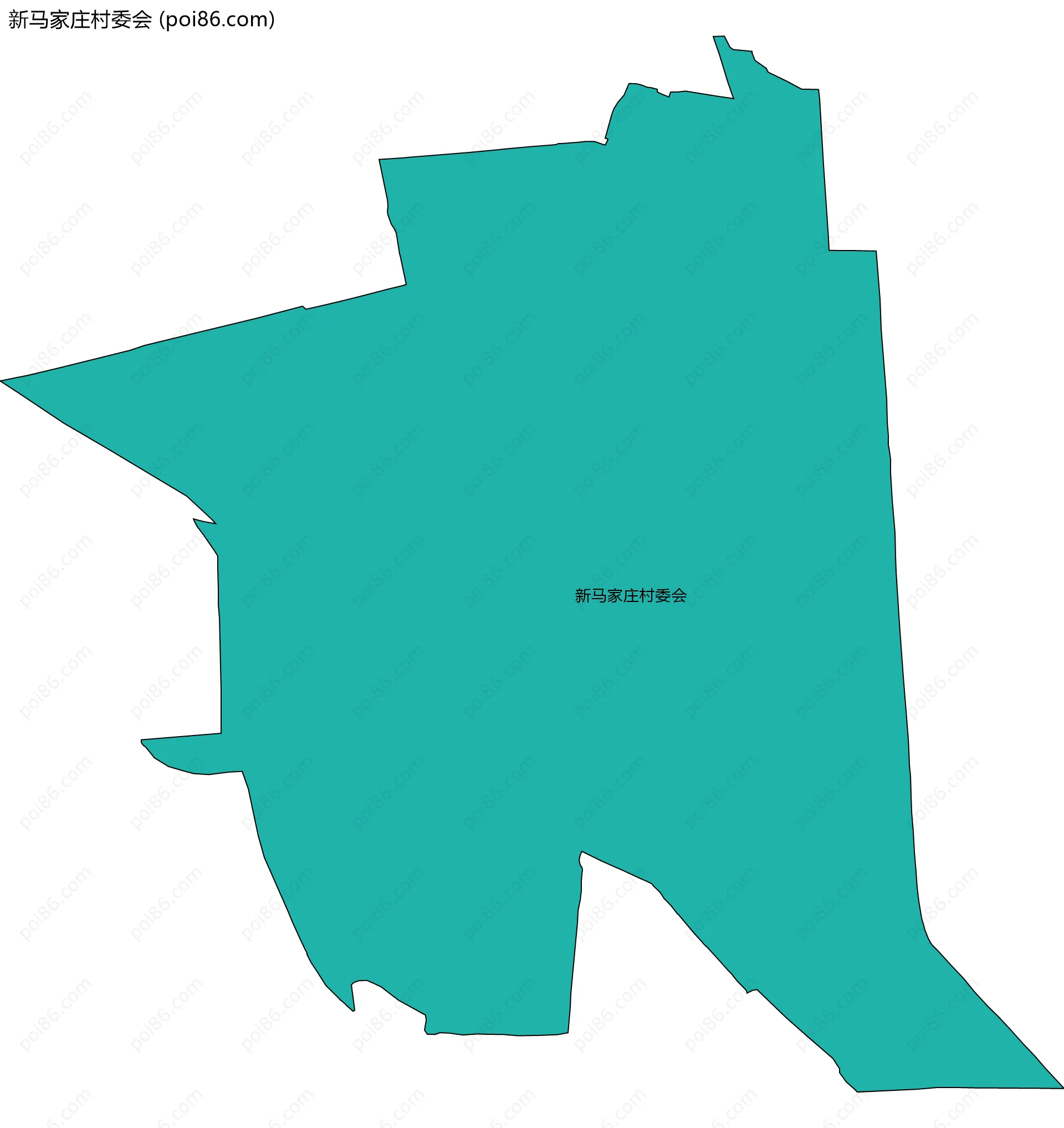 新马家庄村委会边界地图